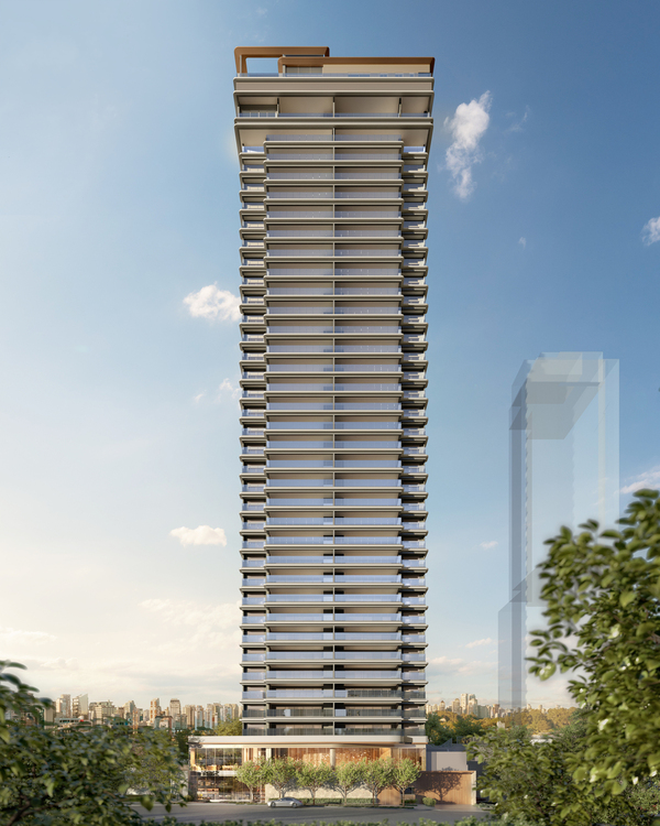 Aura Pacaembu by Cyrela -- Perspectiva Ilustrada da Fachada