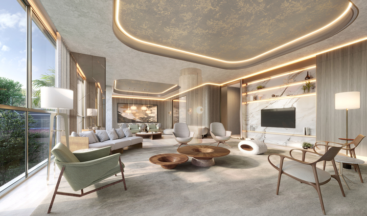 Aura Pacaembu by Cyrela -- Perspectiva Ilustrada do Salão de Festas