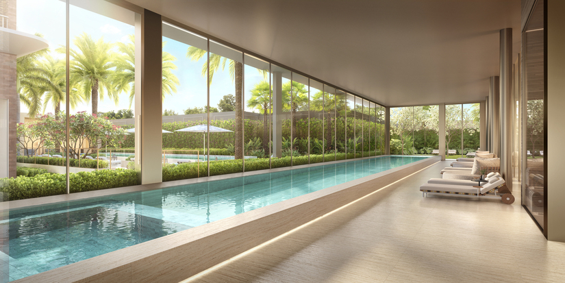 Aura Pacaembu by Cyrela -- Perspectiva Ilustrada da Piscina Coberta