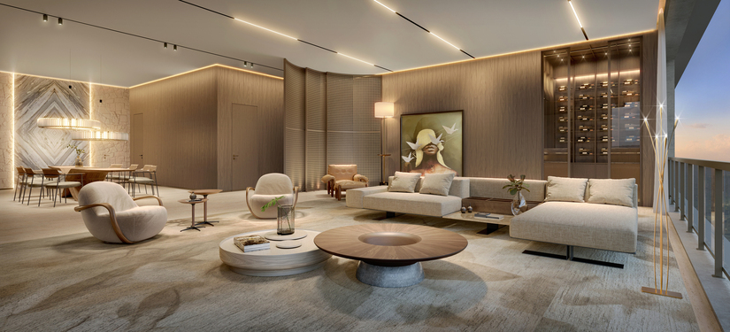 Aura Pacaembu by Cyrela -- Perspectiva Ilustrada do Apartamento de 259 m²