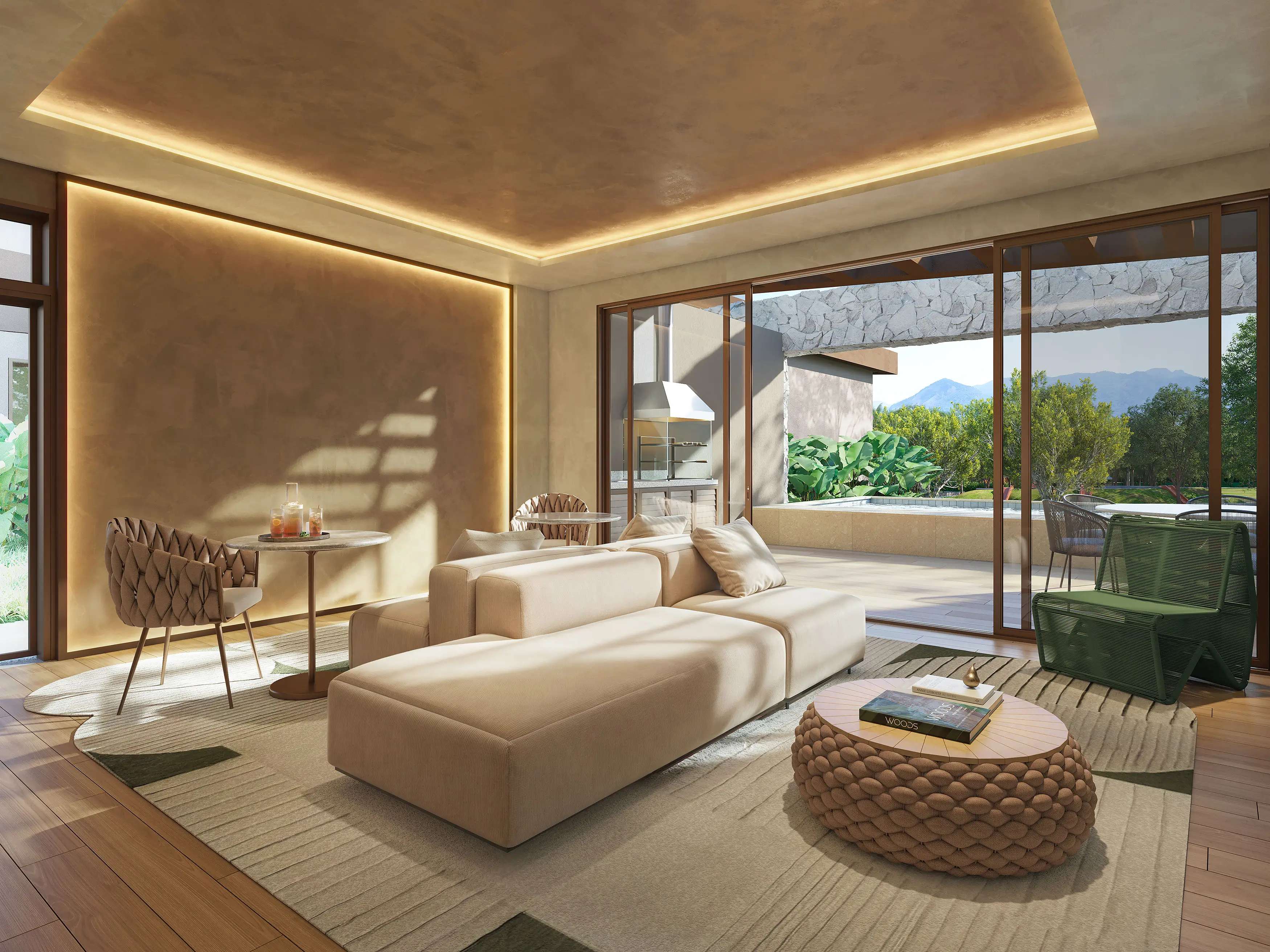 Woods Park Design by Edsa -- Ilustração artística - Cabana Woods