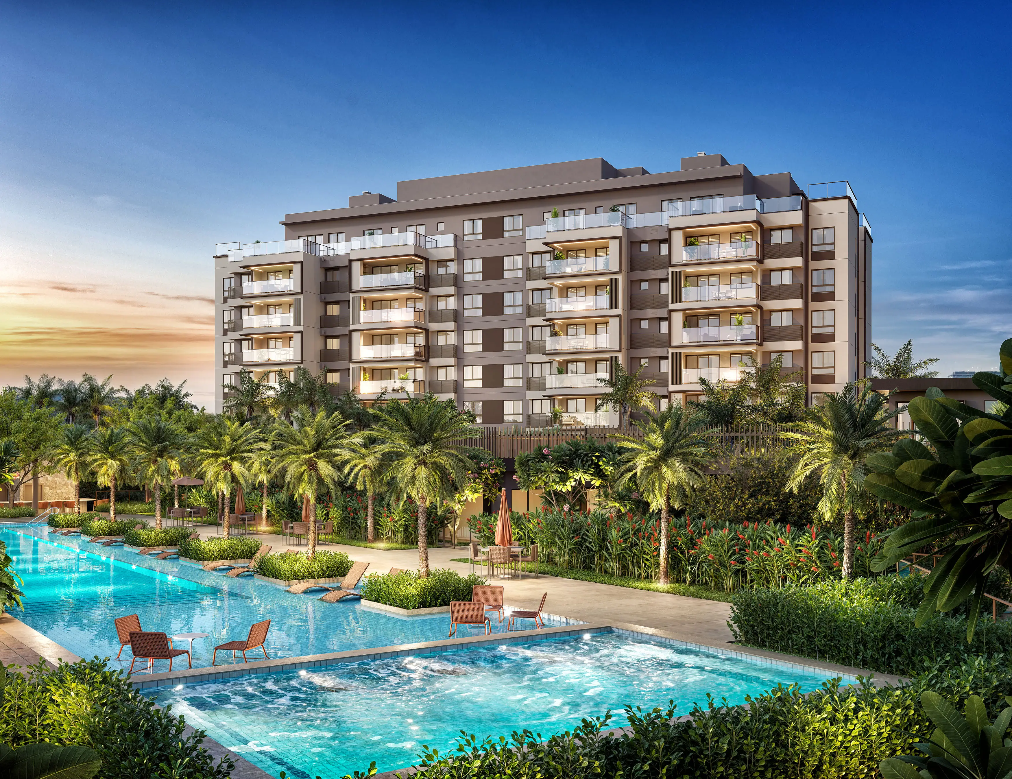 Woods Park Design by Edsa -- Ilustração artística - Fachada do Edifício Park