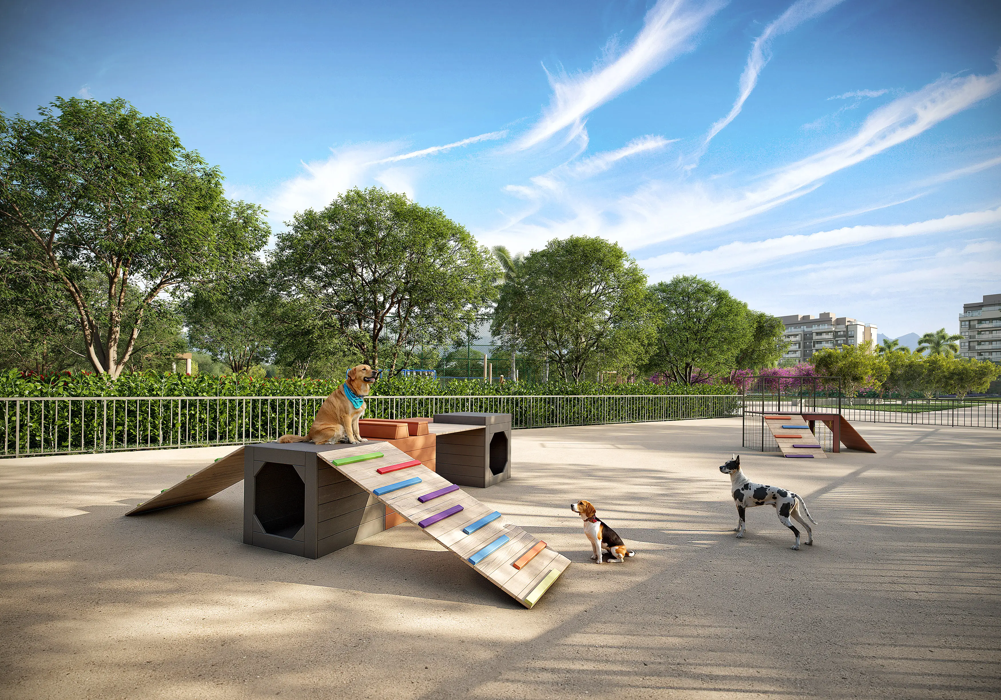 Woods Park Design by Edsa -- Ilustração artística - Pet Park