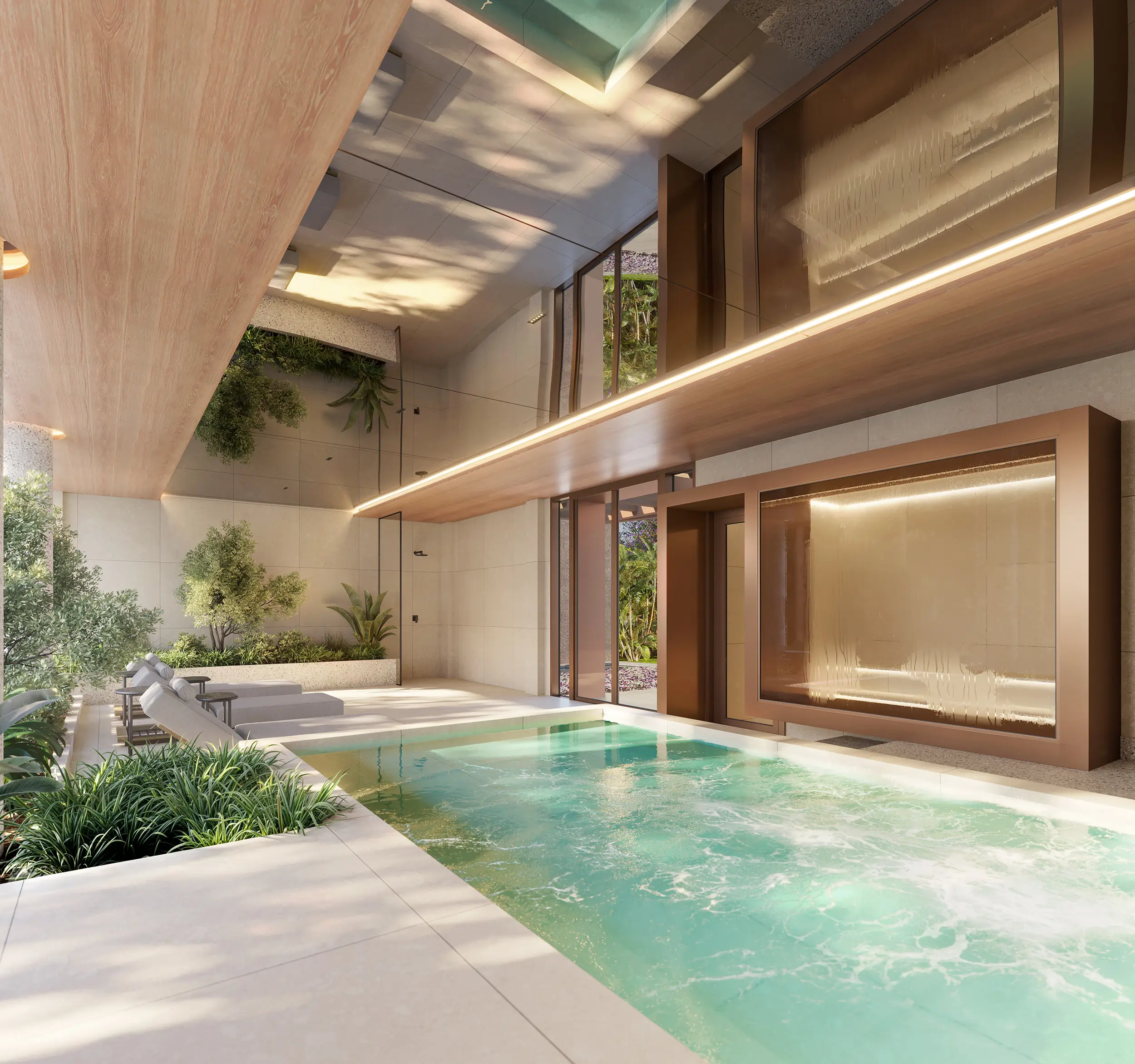 Woods Park Design by Edsa -- Ilustração artística - SPA com Repouso e Sauna Úmida