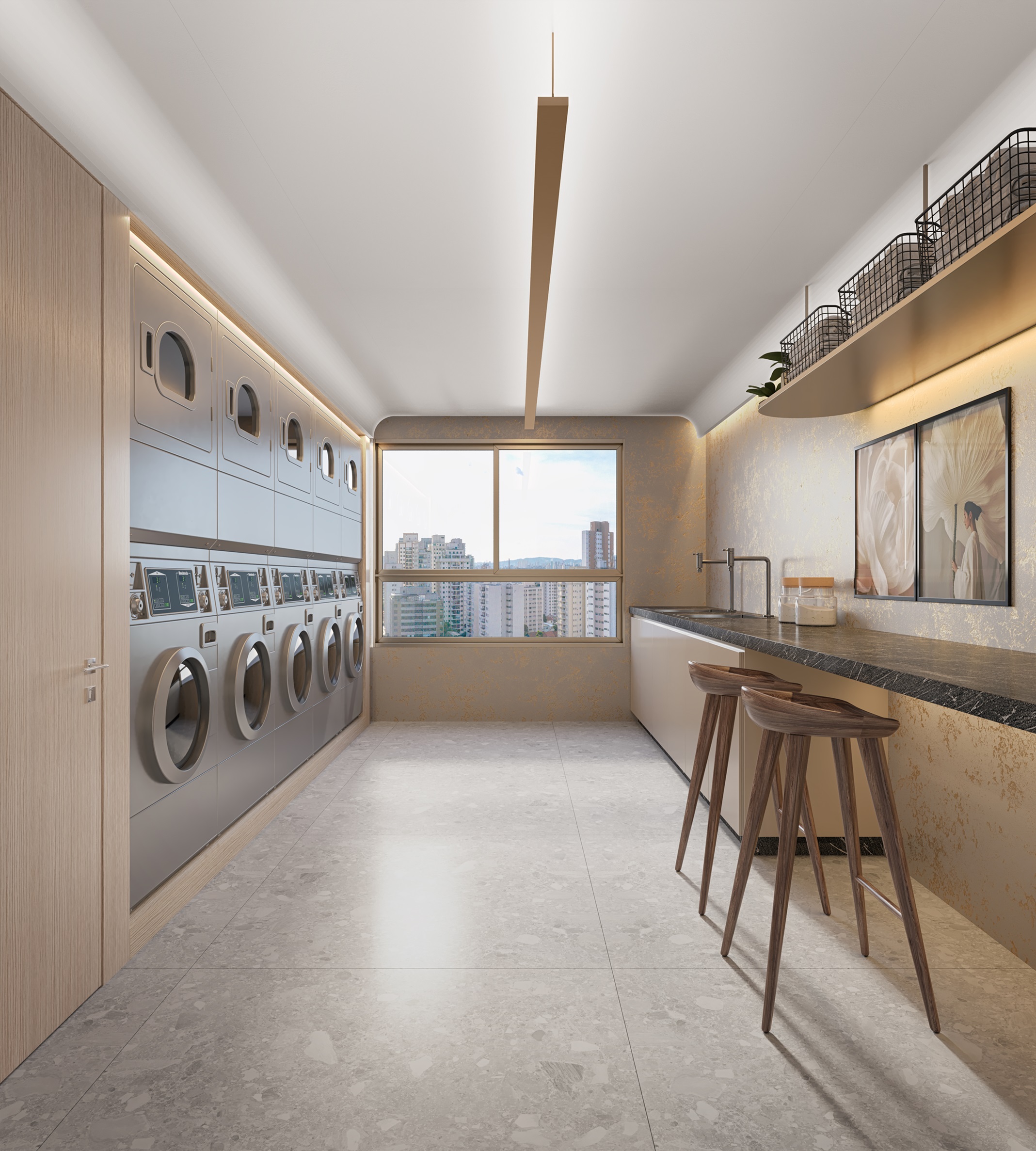 Aura Pacaembu by Cyrela Studios -- Perspectiva Ilustrada da Lavanderia