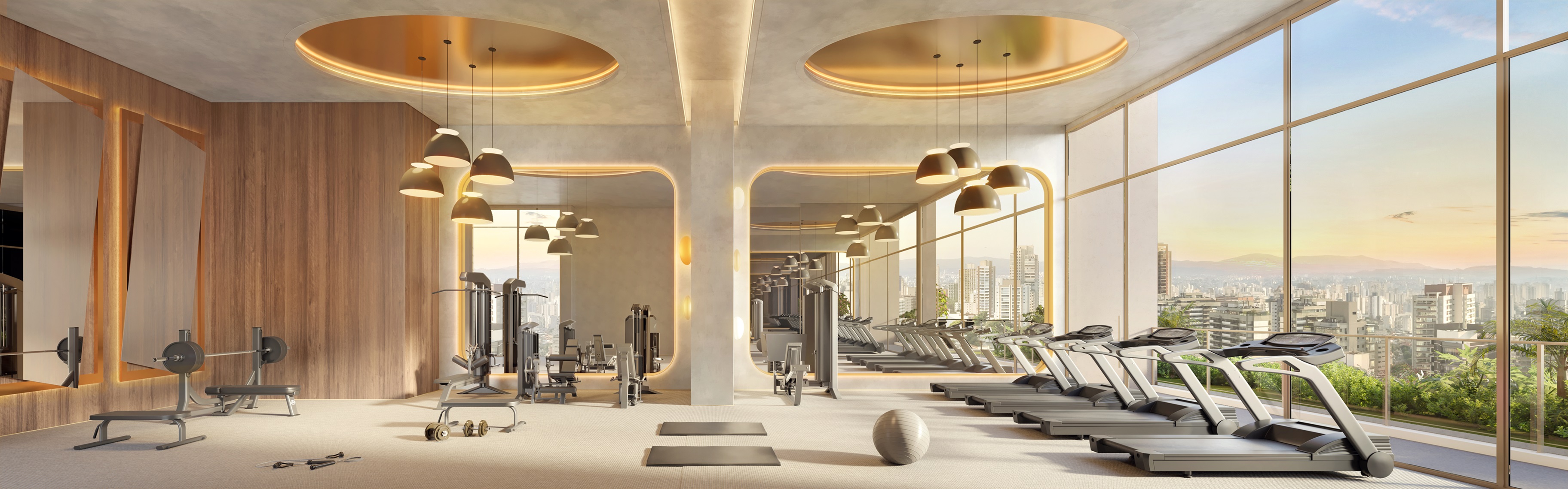 On The Sky Bela Cintra The Apartments -- Perspectiva Ilustrada da Academia