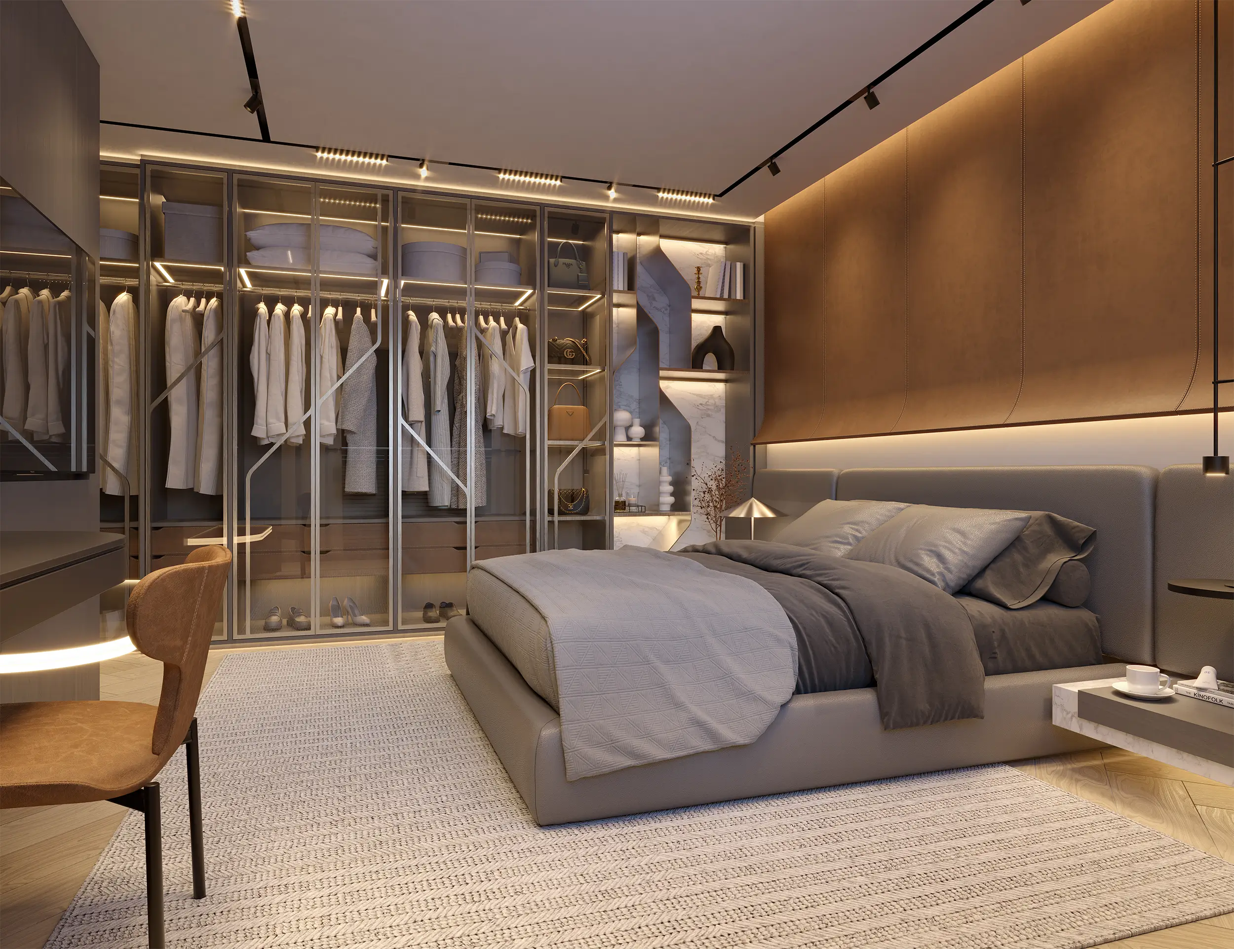 Coupé Tower -- ILUSTRAÇÃO ARTÍSTICA - SUÍTE DO APARTAMENTO 1074 DO ED. COUPÉ