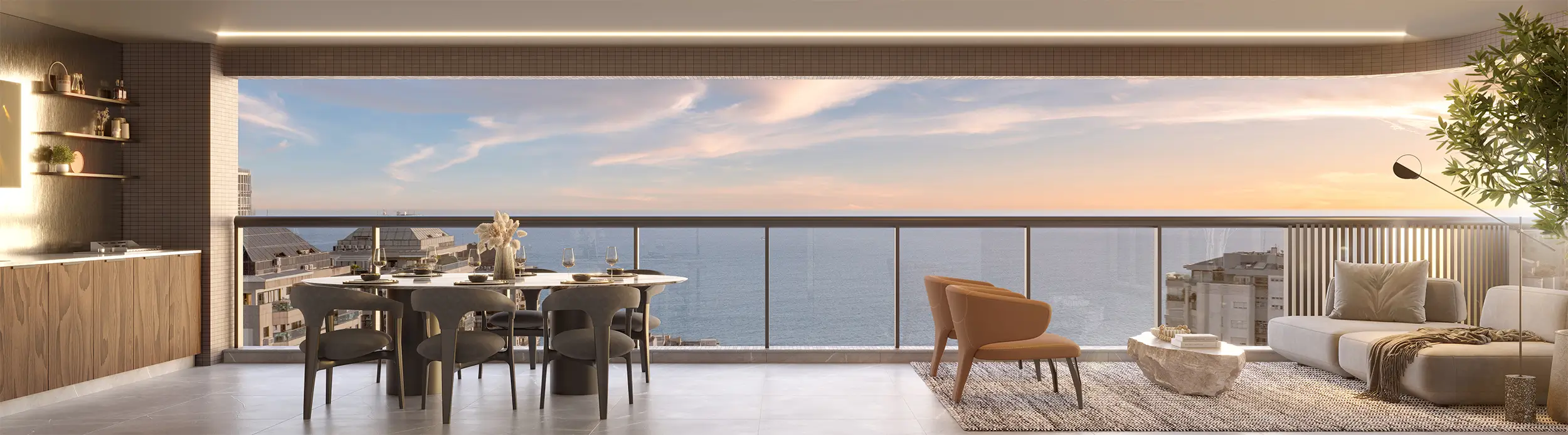 Coupé Tower -- ILUSTRAÇÃO ARTÍSTICA - VARANDA DO APARTAMENTO 2901 DO ED. COUPÉ