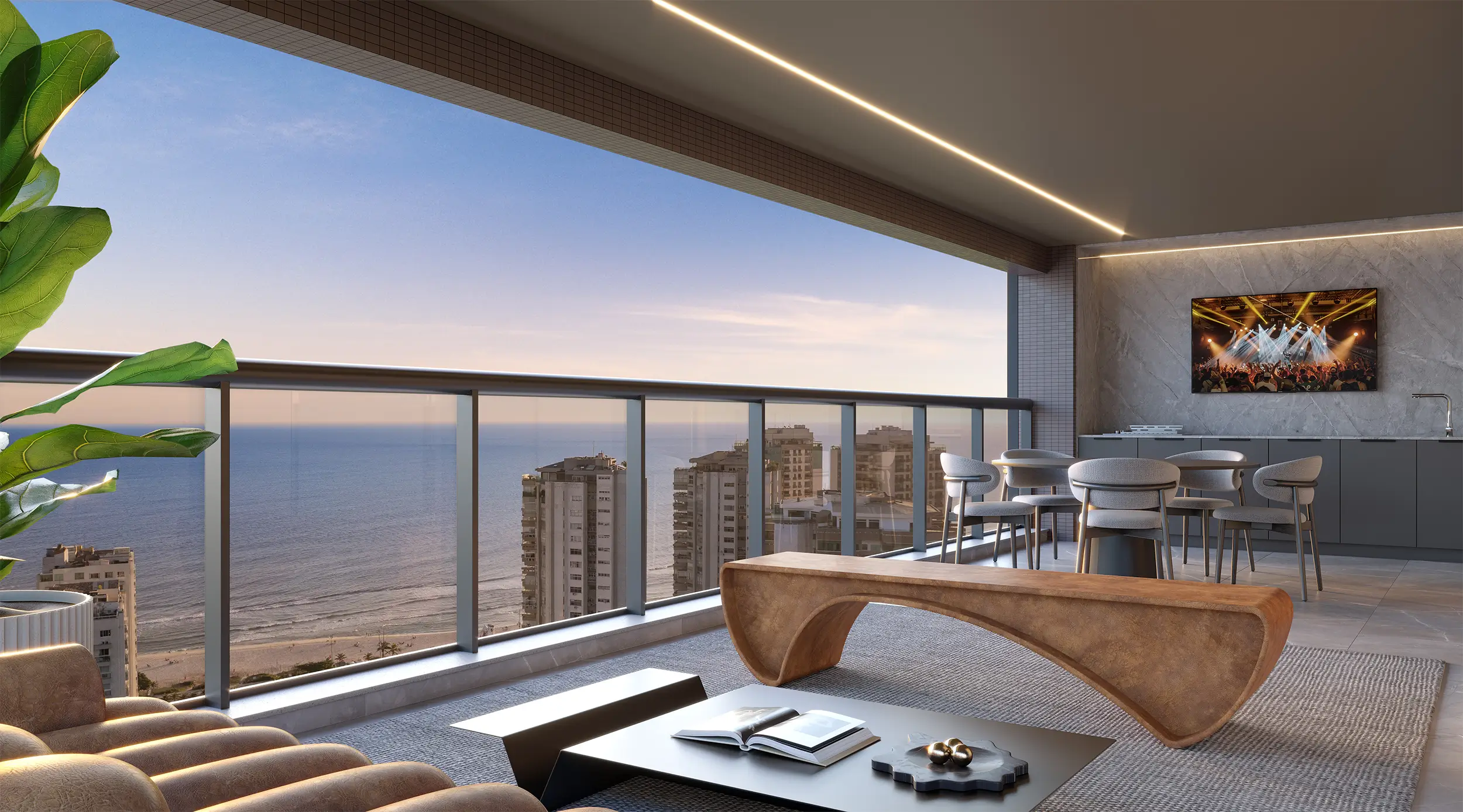 Coupé Tower -- ILUSTRAÇÃO ARTÍSTICA - VARANDA DO APARTAMENTO 2902 DO ED. COUPÉ