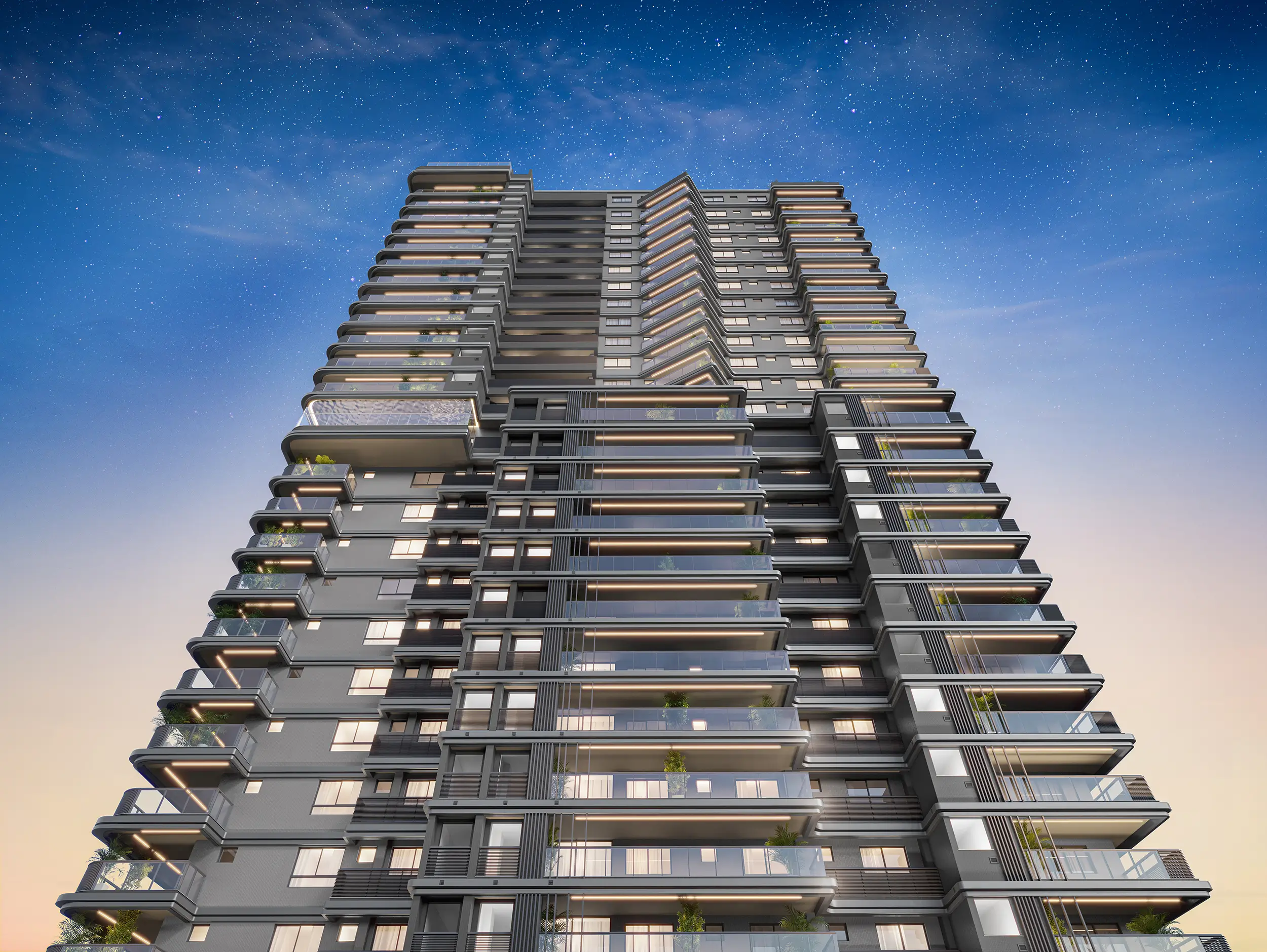 Coupé Tower -- ILUSTRAÇÃO ARTÍSTICA - FACHADA DO EDÍFICIO COUPÉ