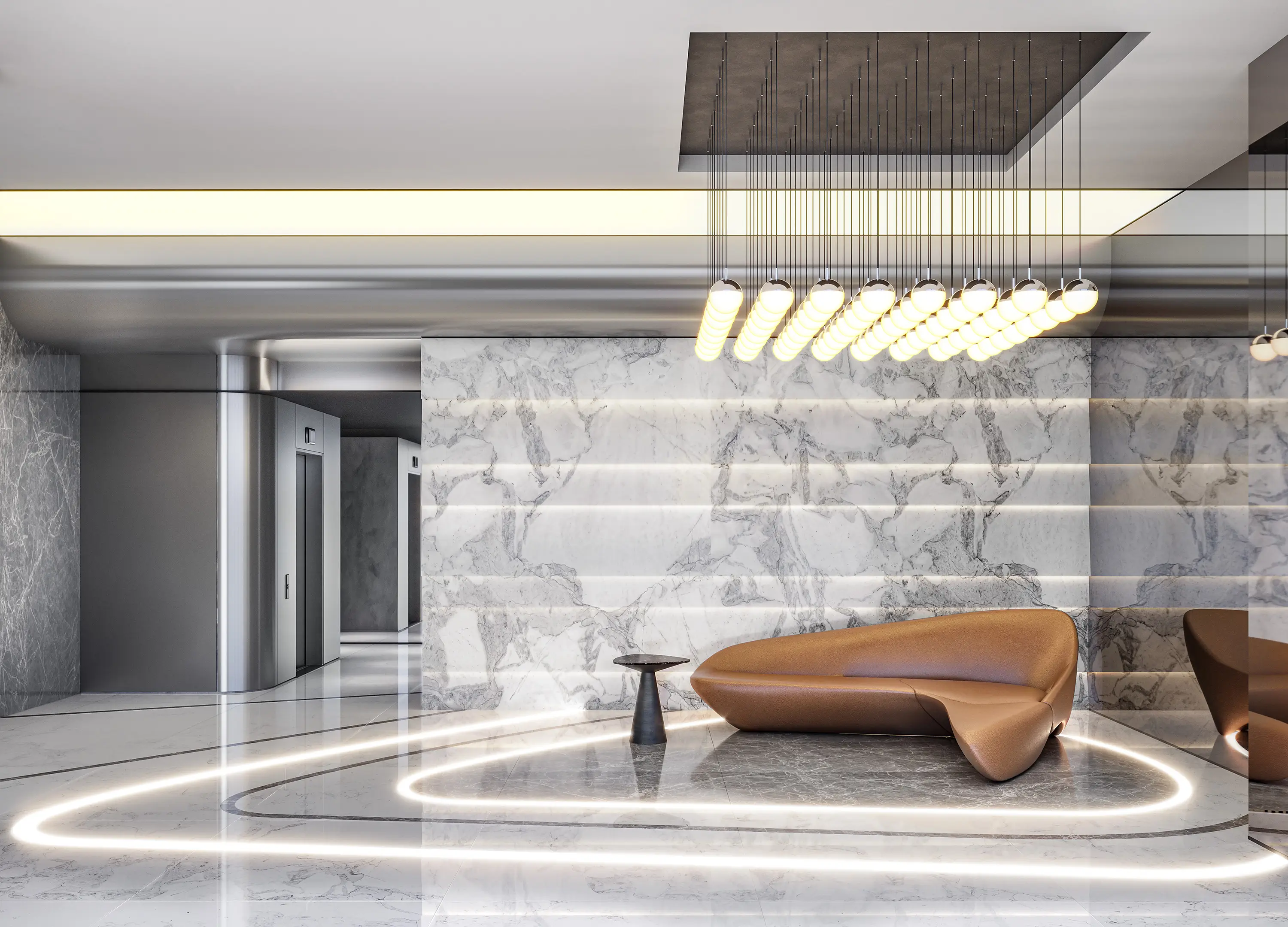 Coupé Tower -- ILUSTRAÇÃO ARTÍSTICA - LOBBY DO EDÍFICIO CABRIOLET