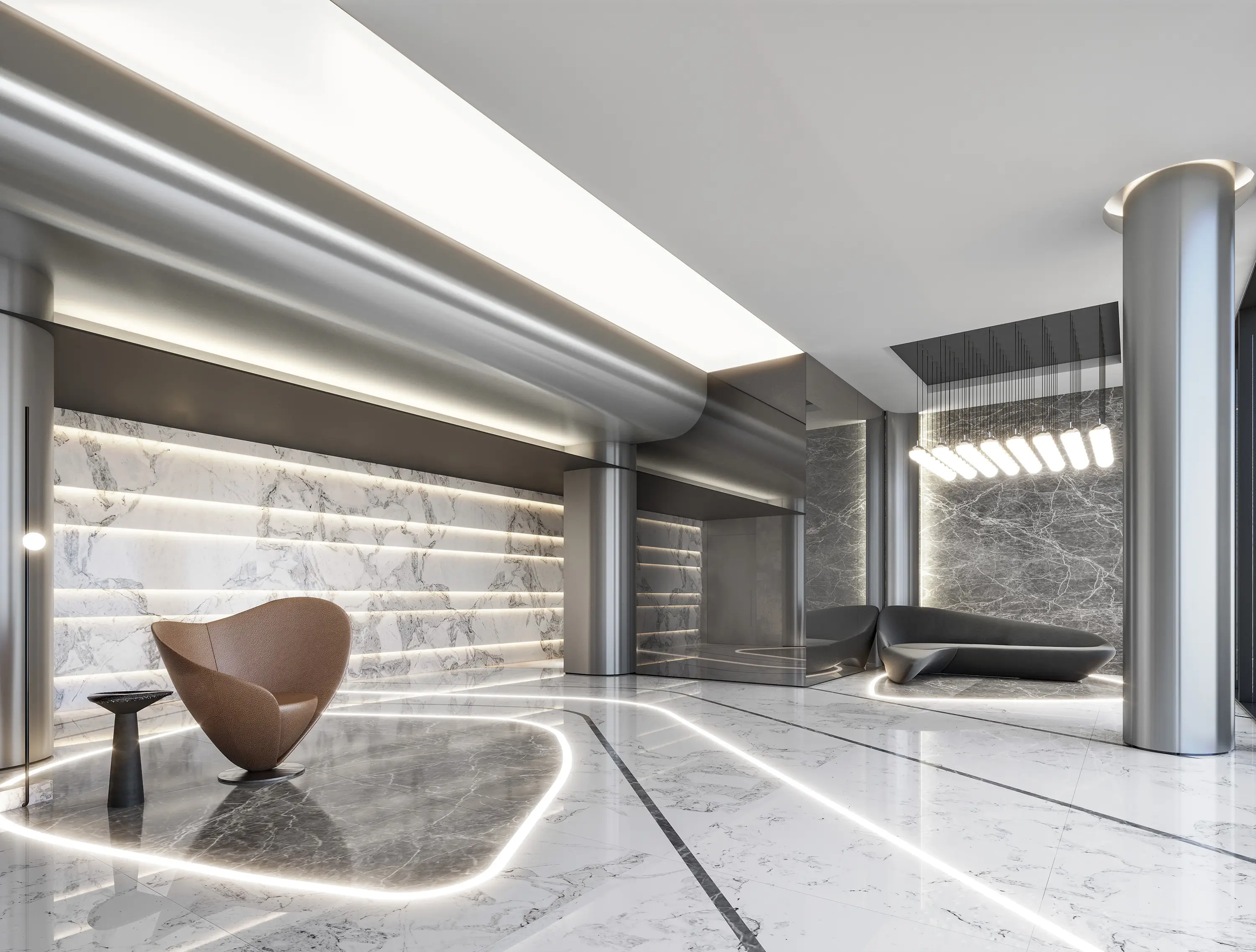 Coupé Tower -- ILUSTRAÇÃO ARTÍSTICA - LOBBY DO EDÍFICIO COUPÉ TOWER