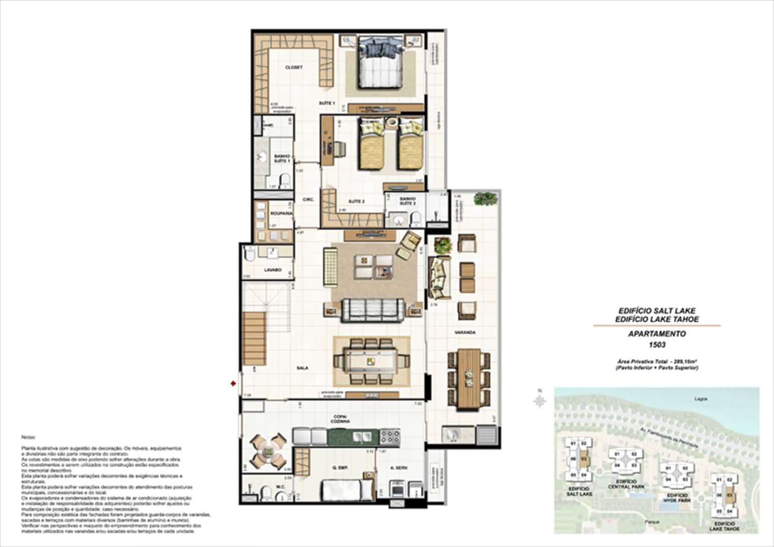  Área Privativa 289,16m²