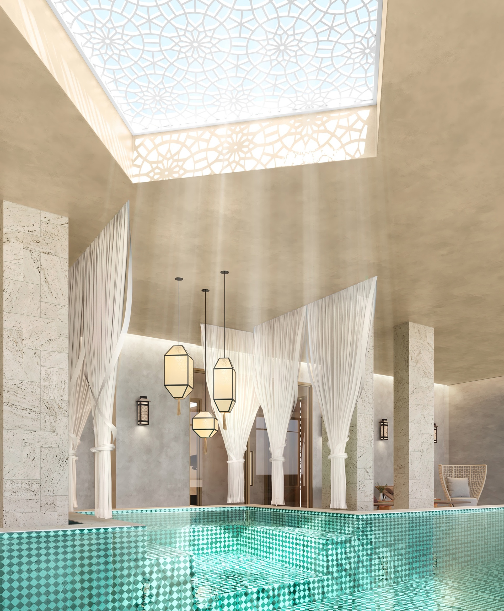 The Palace Royal -- Perspectiva Ilustrada | Piscina Coberta - Raia 25m