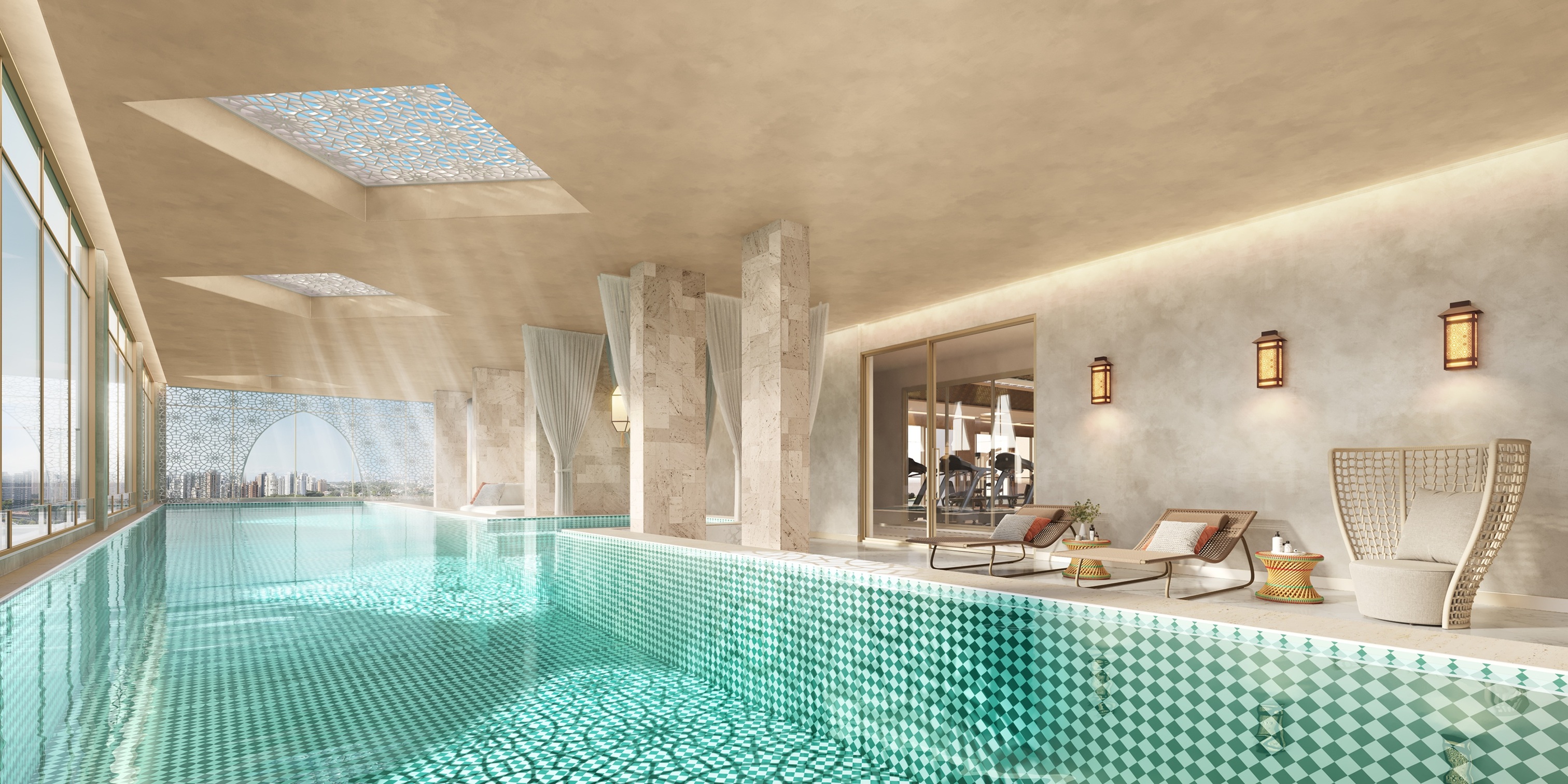 The Palace Royal -- Perspectiva Ilustrada | Piscina Coberta - Raia 25m