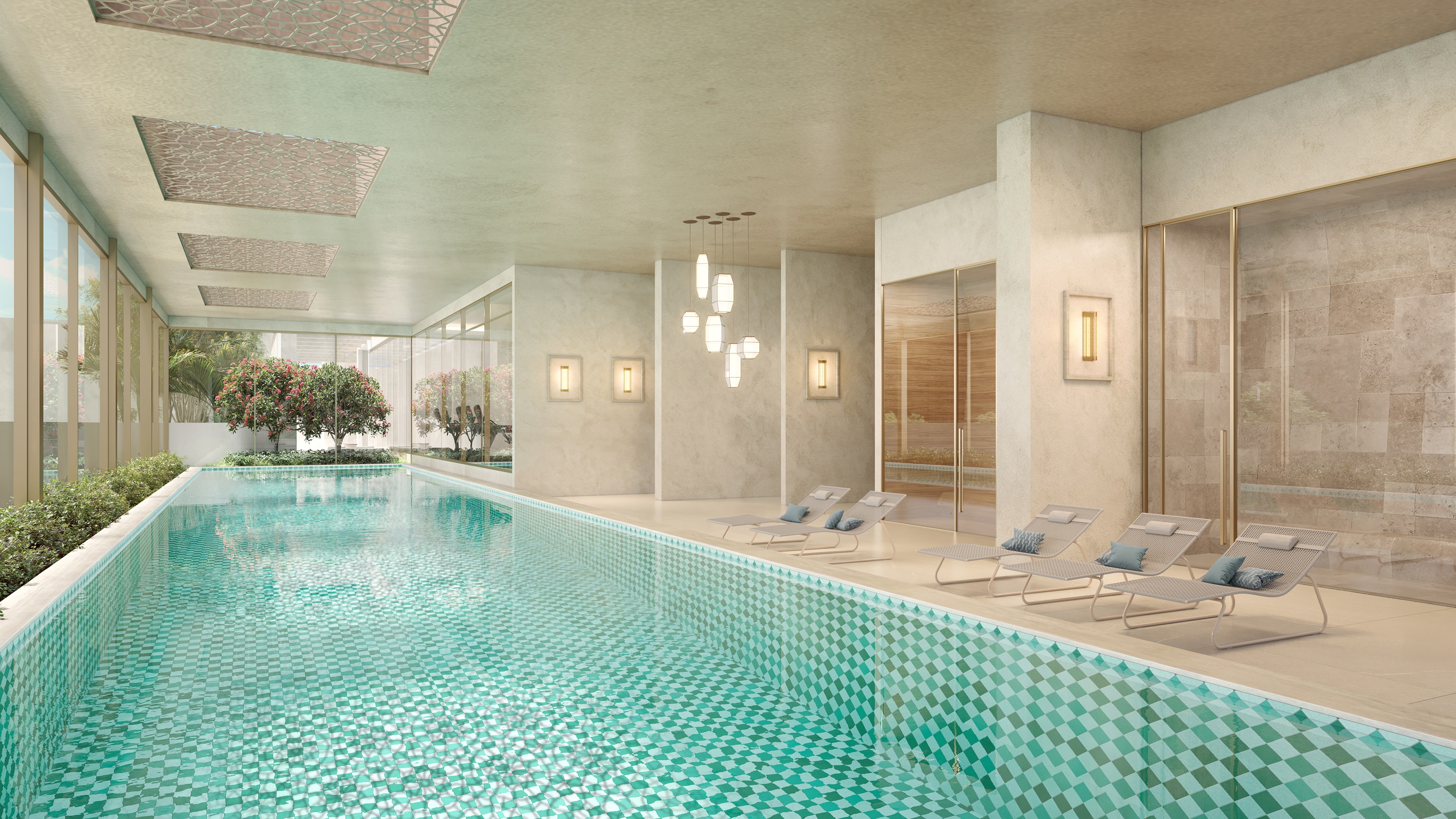 The Palace Oasis -- Perspectiva Ilustrada | Piscina Coberta