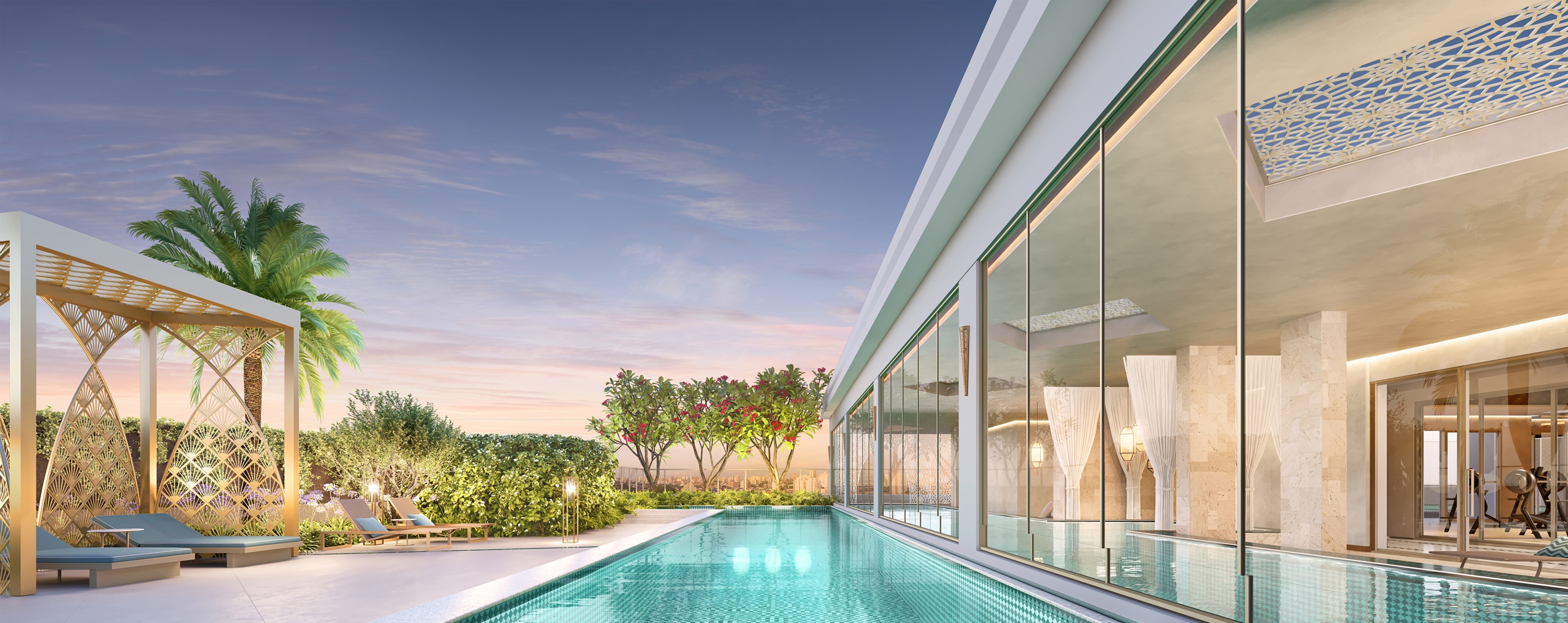 The Palace Royal -- Perspectiva Ilustrada | Piscina Descoberta