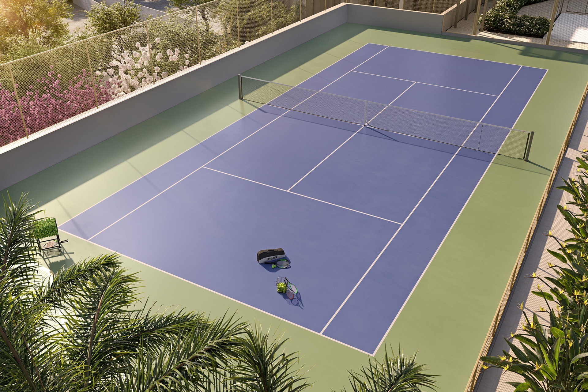 The Palace Royal -- Perspectiva Ilustrada | Quadra de Tênis