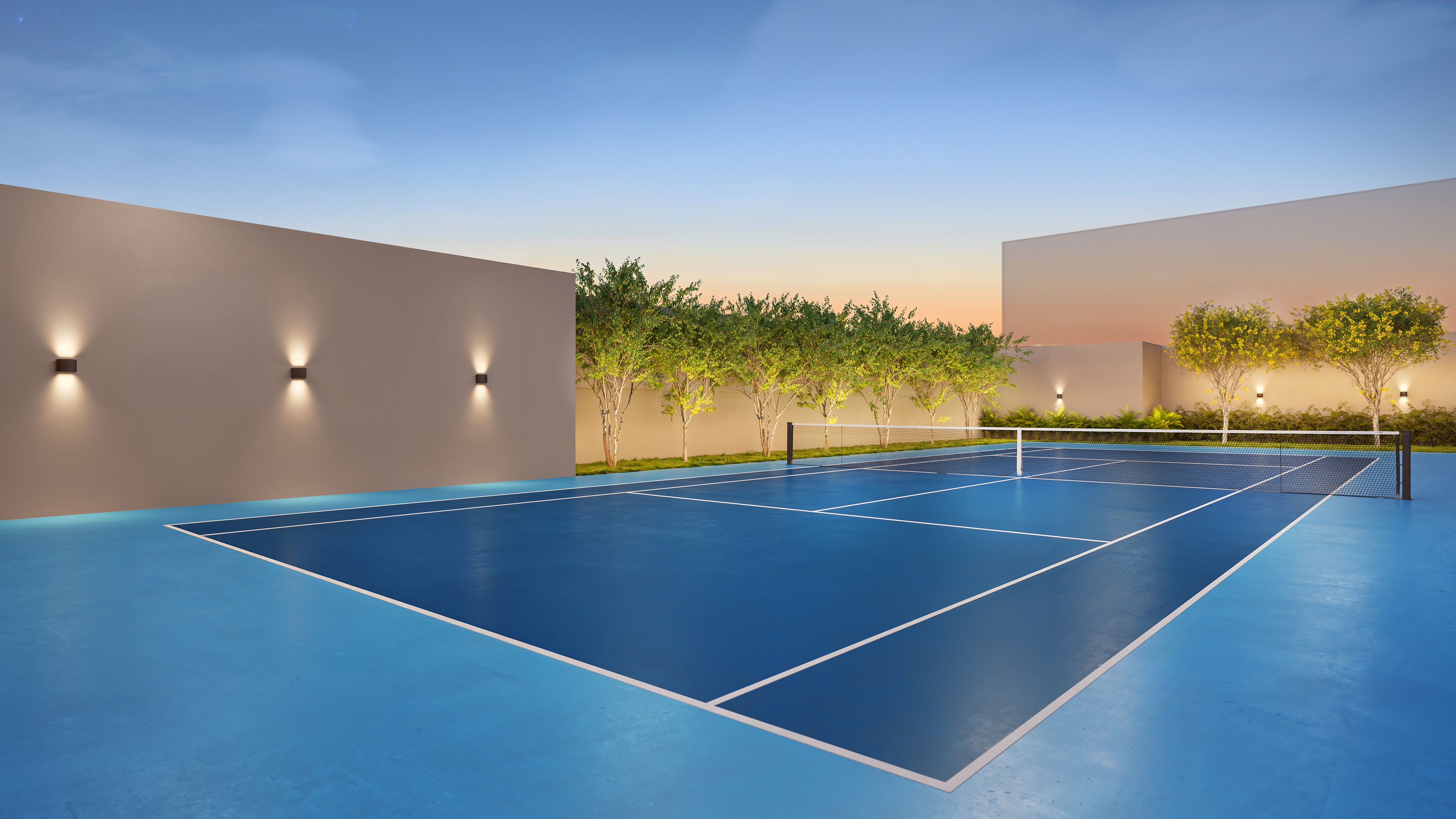 The Palace Oasis -- Perspectiva Ilustrada | Quadra Tênis
