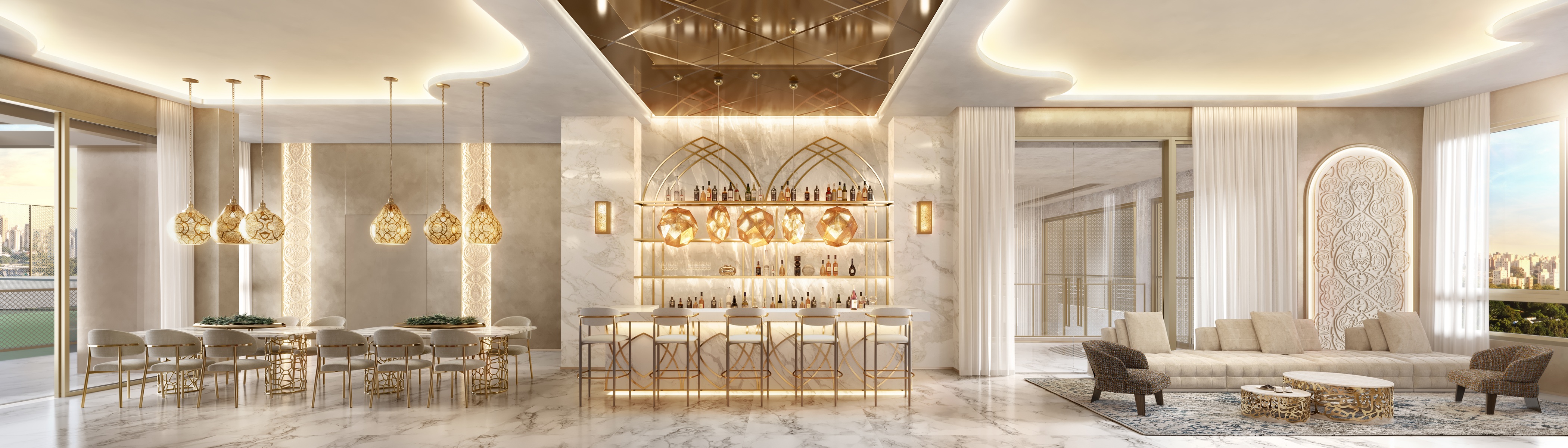 The Palace Royal -- Perspectiva Ilustrada | Salão de Festas