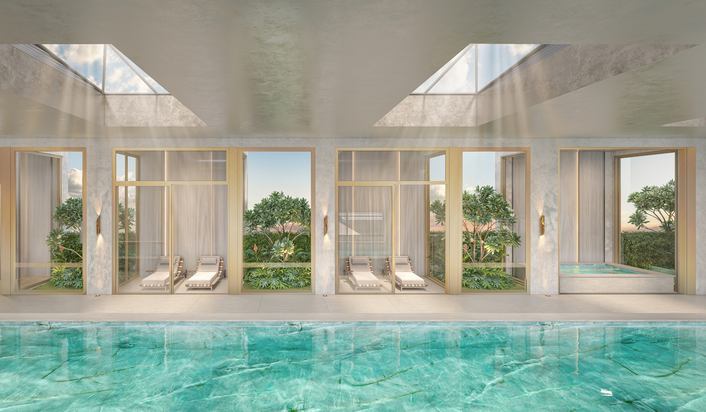 Brooklin Senses by Cyrela -- Perspectiva Ilustrada | Piscina Coberta - Raia 25m