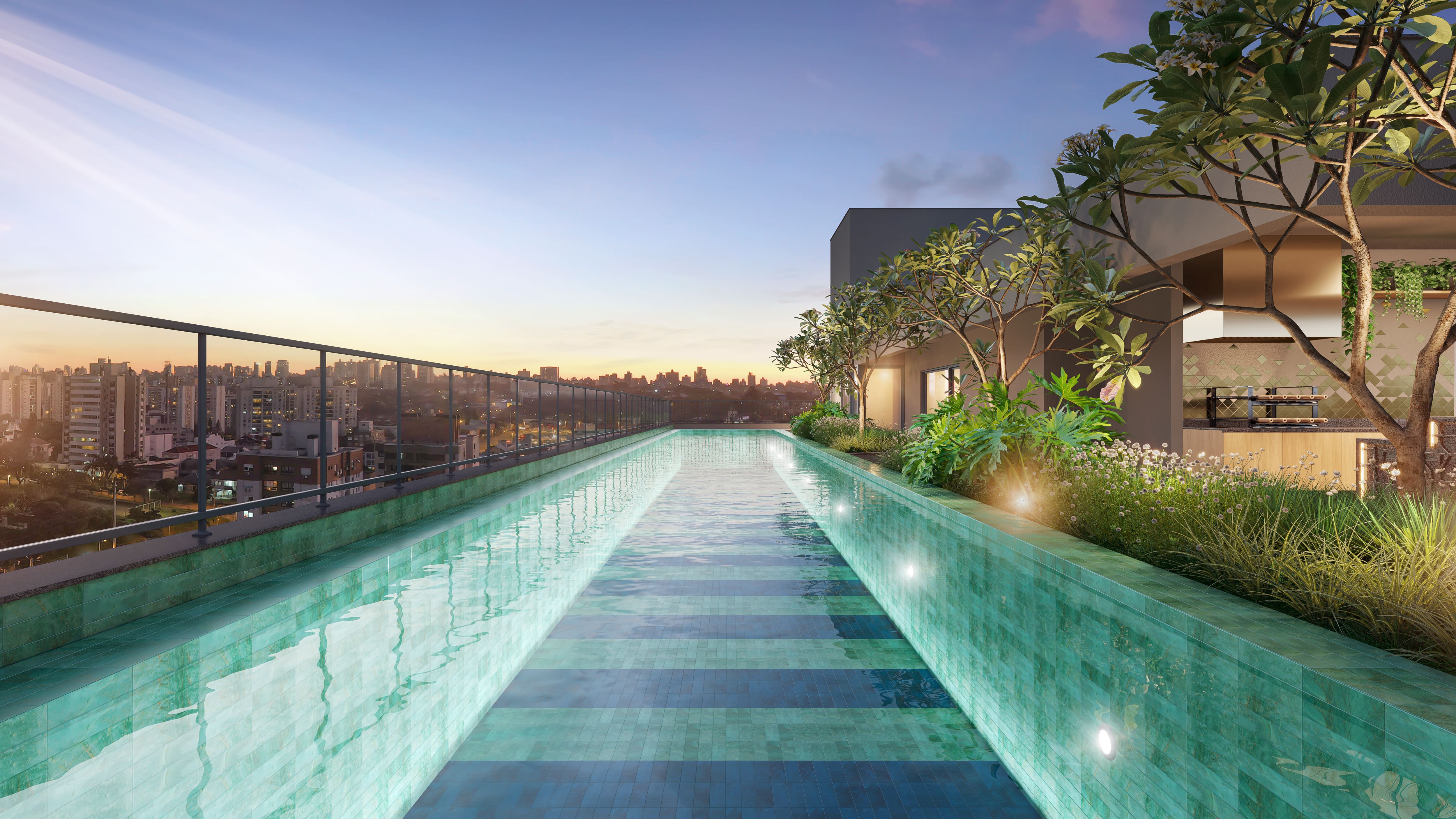 24/SE7E Studios -- Piscina no rooftop