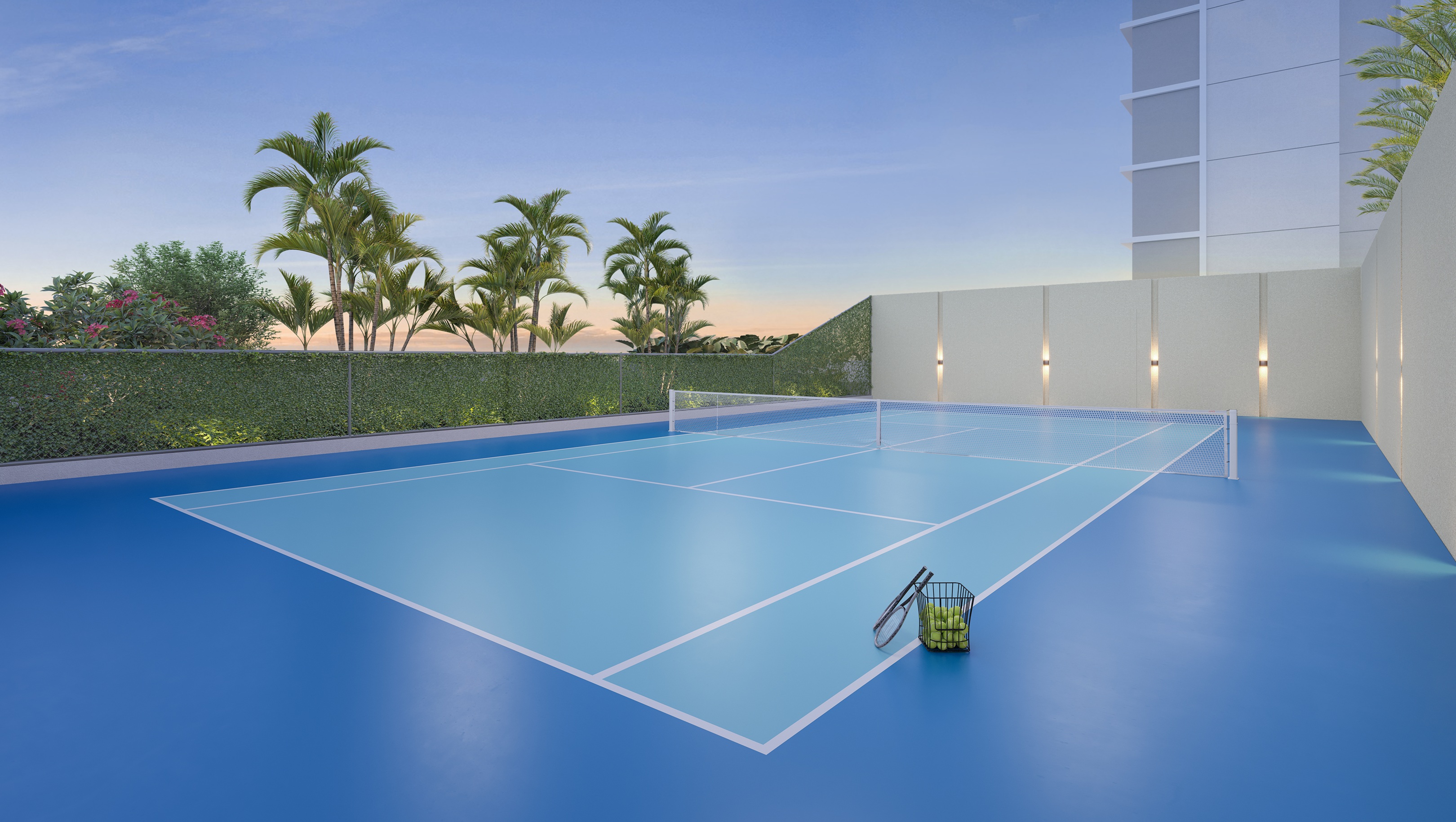 Casa Senses -- Perspectiva Ilustrada | Quadra de Tênis
