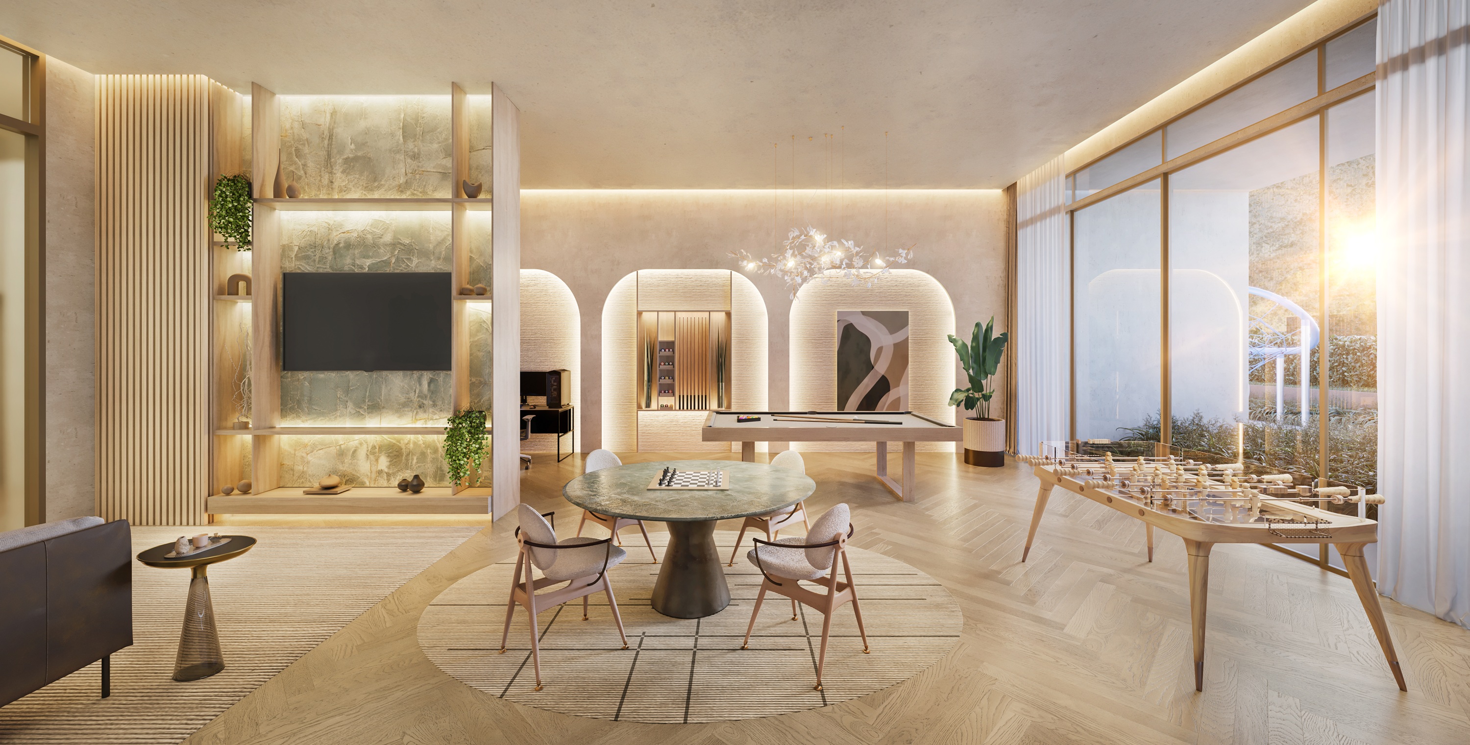 Casa Senses -- Perspectiva Ilustrada | Sala de Jogos