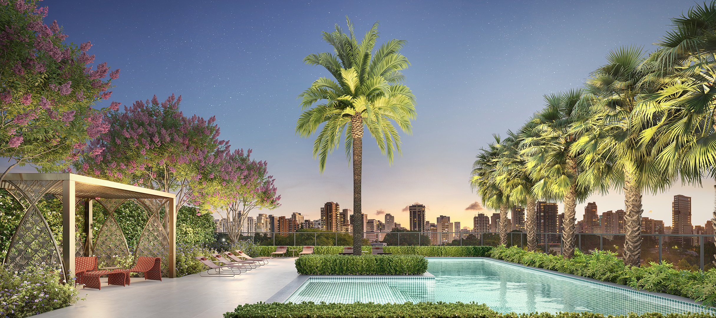 The Palace Apartments -- Perspectiva Ilustrada | Piscina