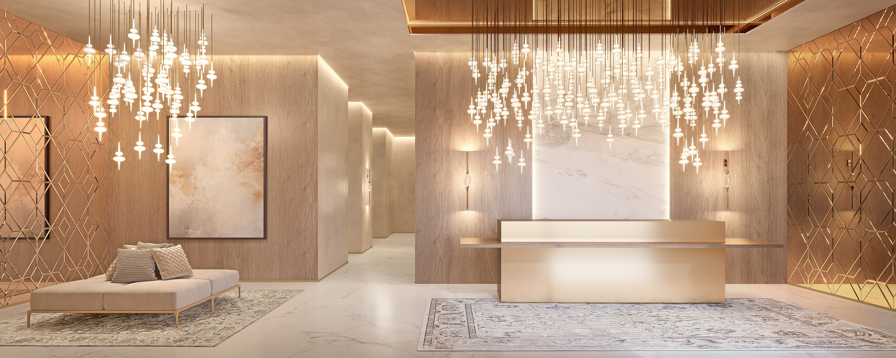 The Palace Apartments -- Perspectiva Ilustrada | Lobby