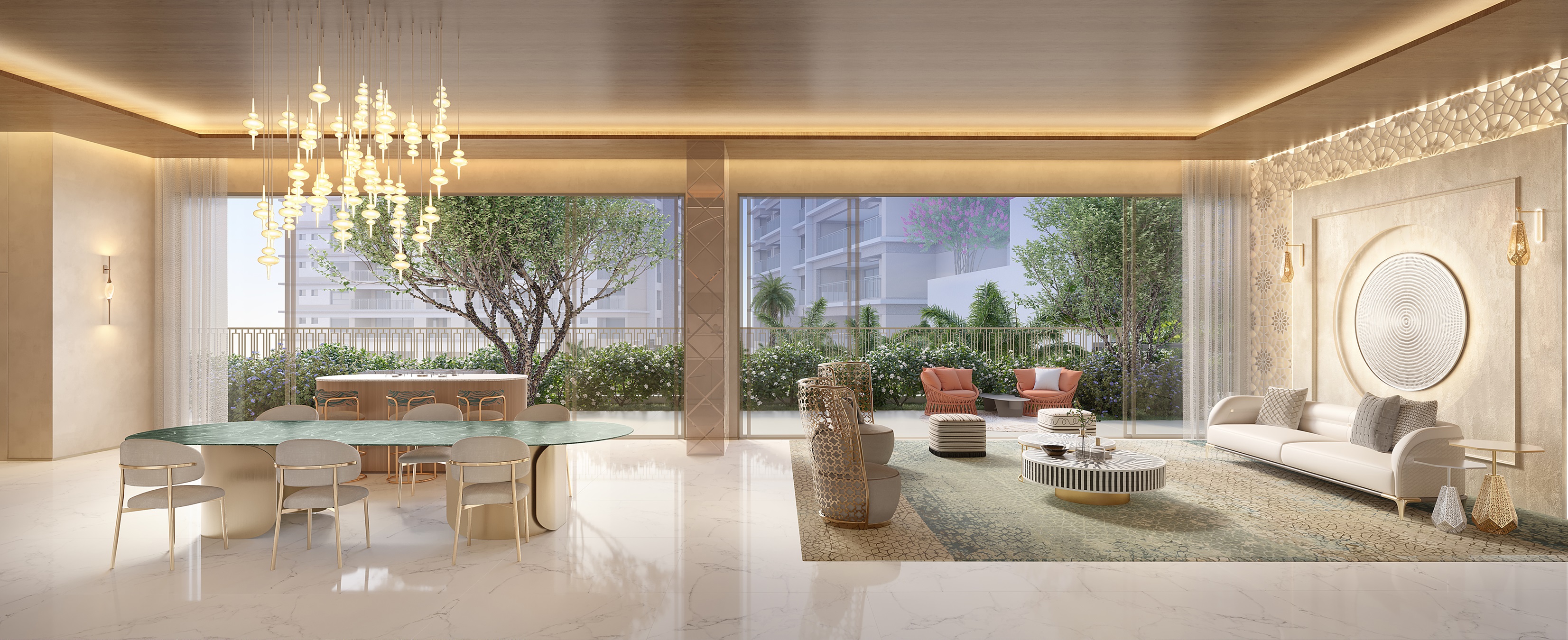 The Palace Apartments -- Perspectiva Ilustrada | Salão de Festas