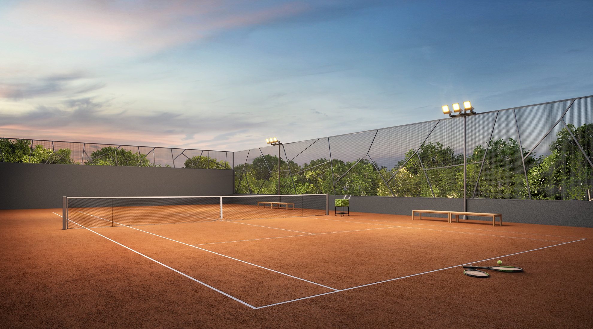 Legacy powered by Porsche Consulting -- Quadra de tênis de saibro