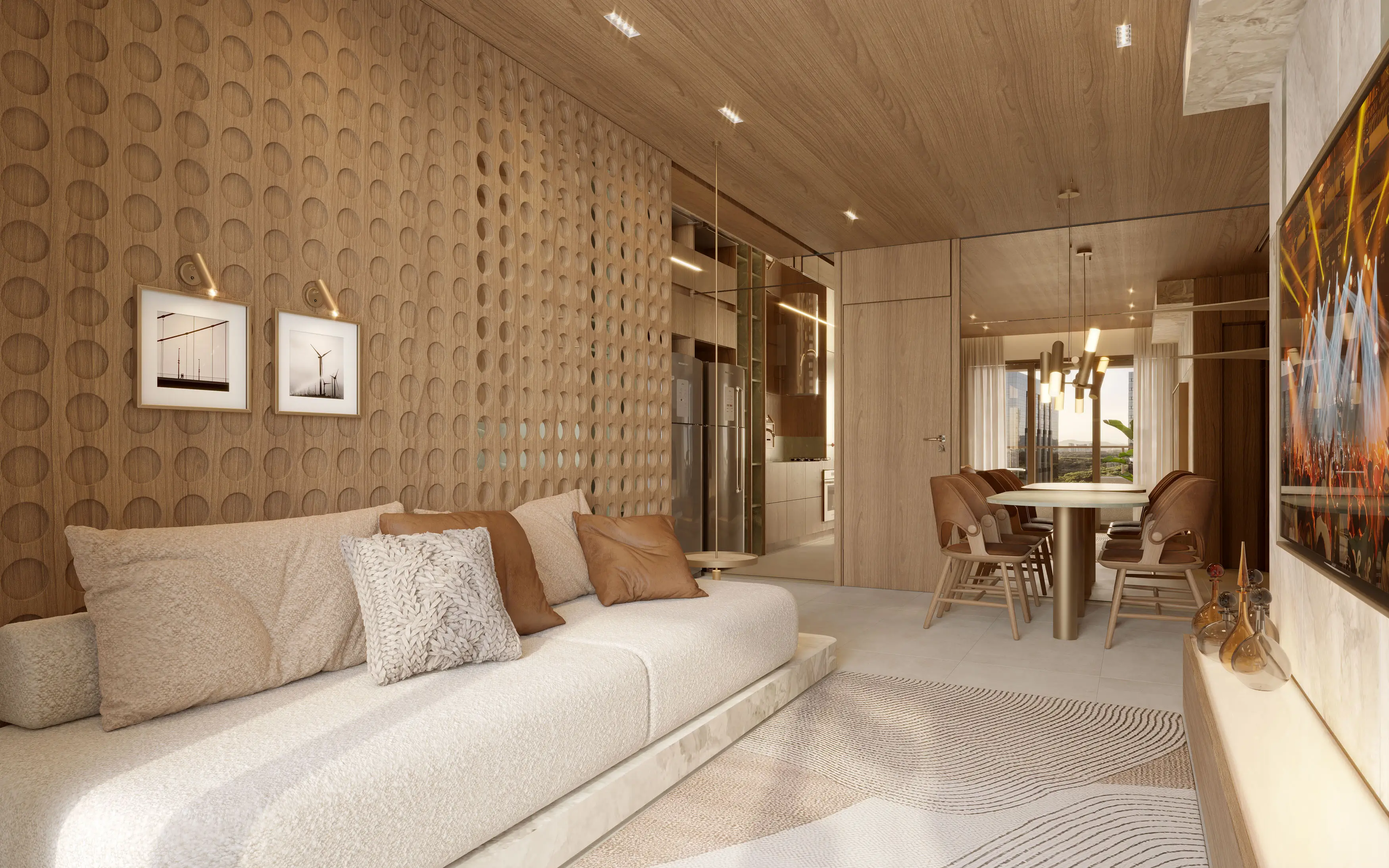 Endless Península by Edsa -- Ilustração Artística - Apartamento 1409 do ed. Parque - Sala