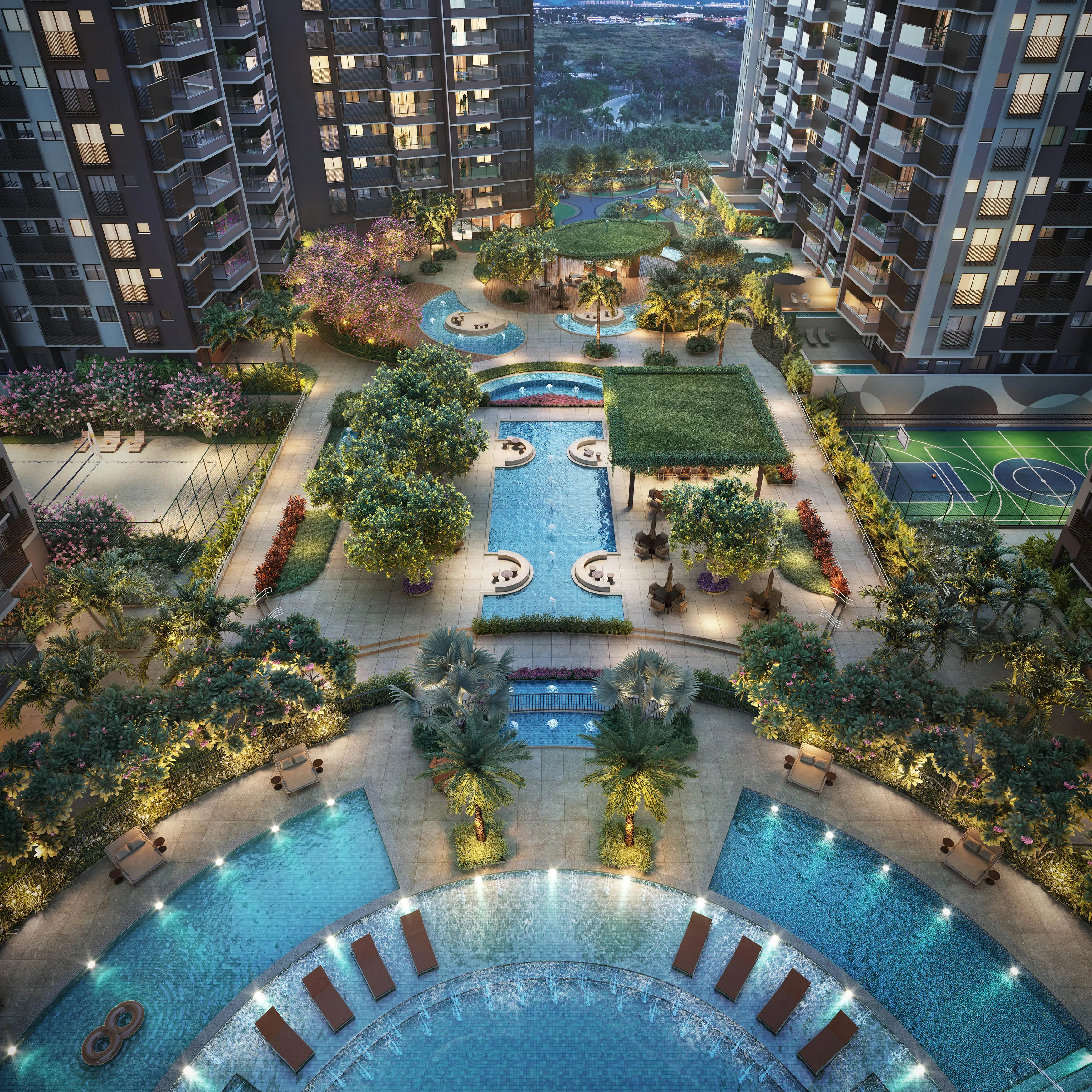 Endless Península by Edsa -- Ilustração Artística - Vista aérea do lazer