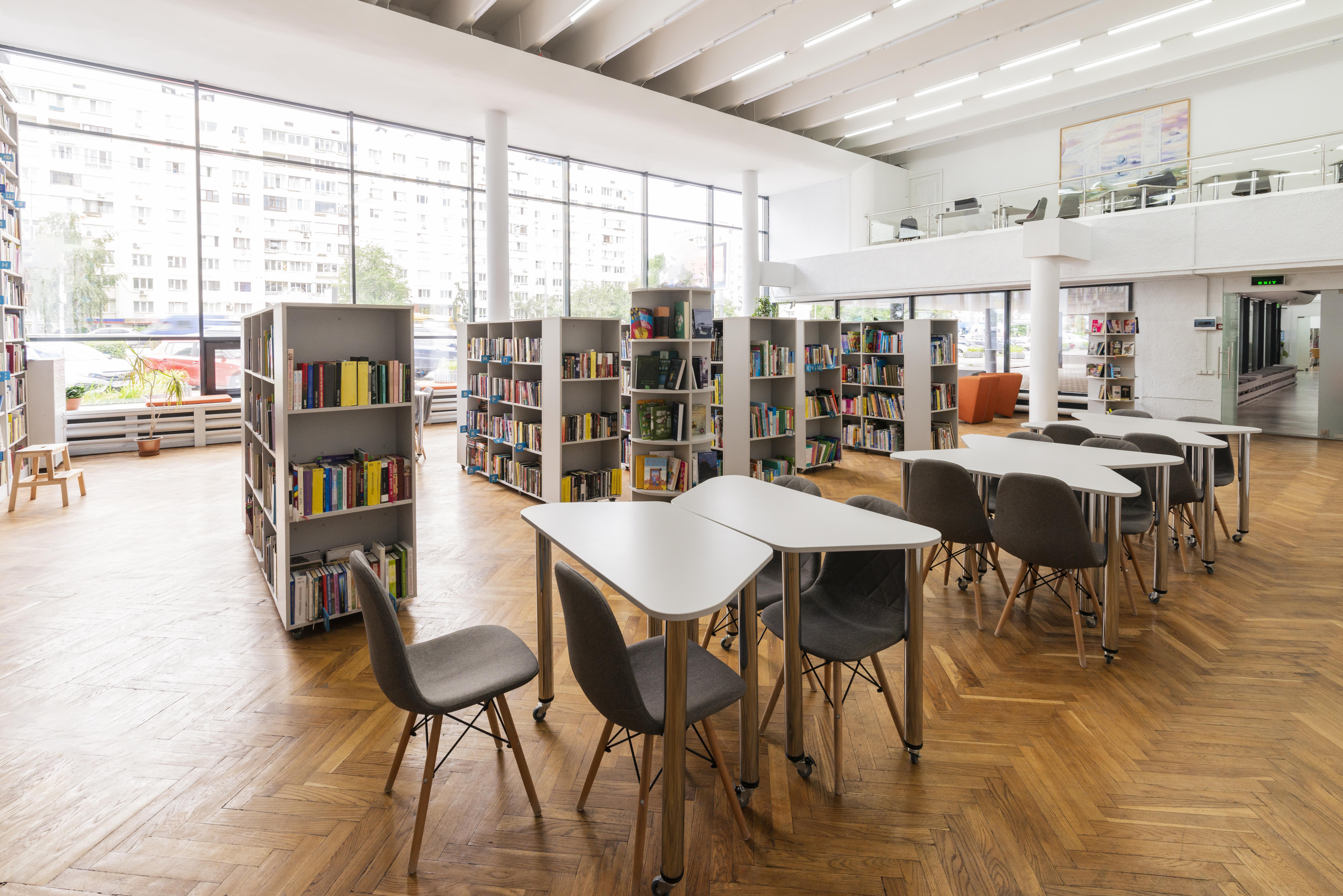Sala de estudos, design de interiores da sala.