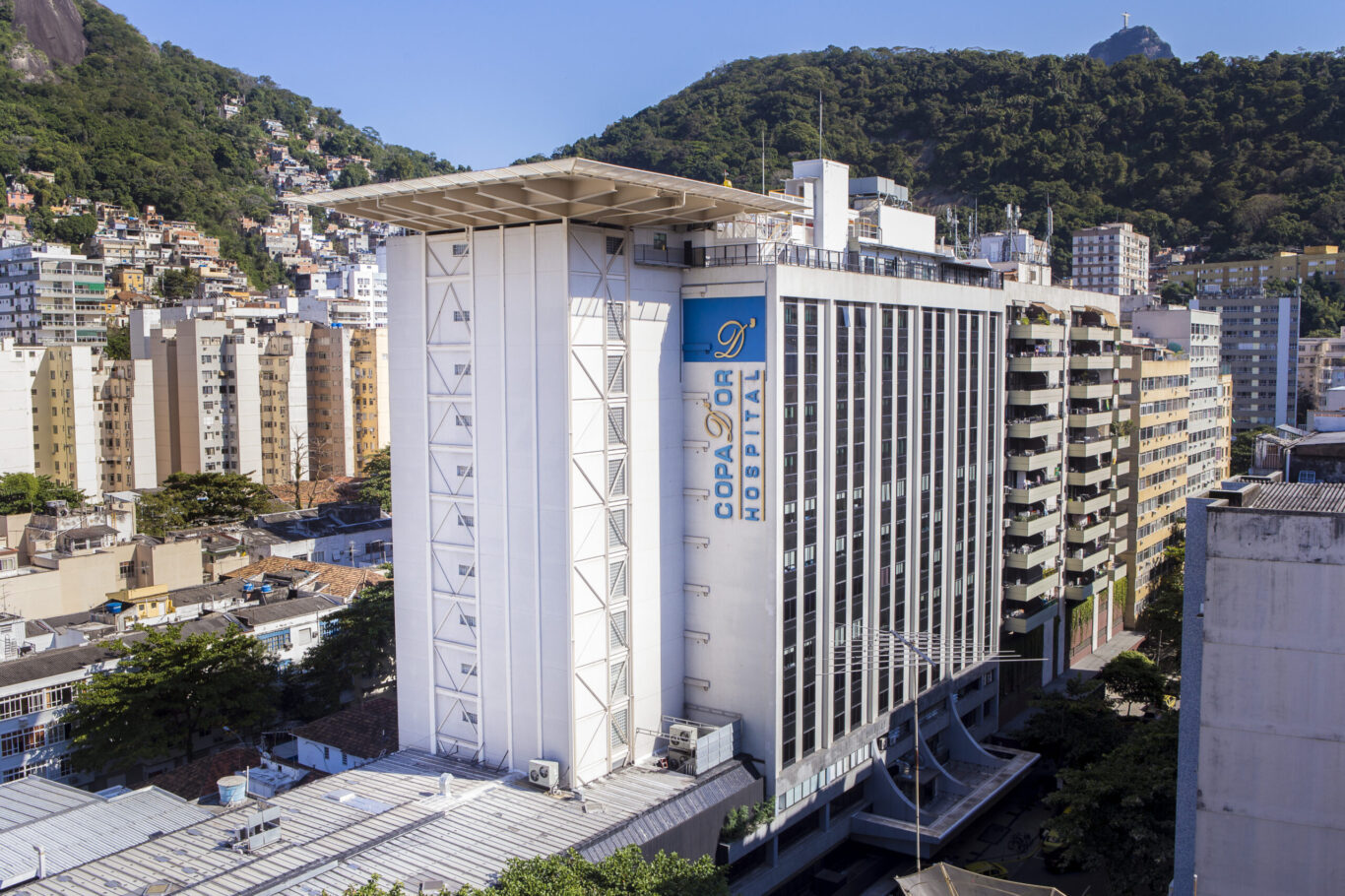 Imagem fachada e lateral Hospital Copa D'Or