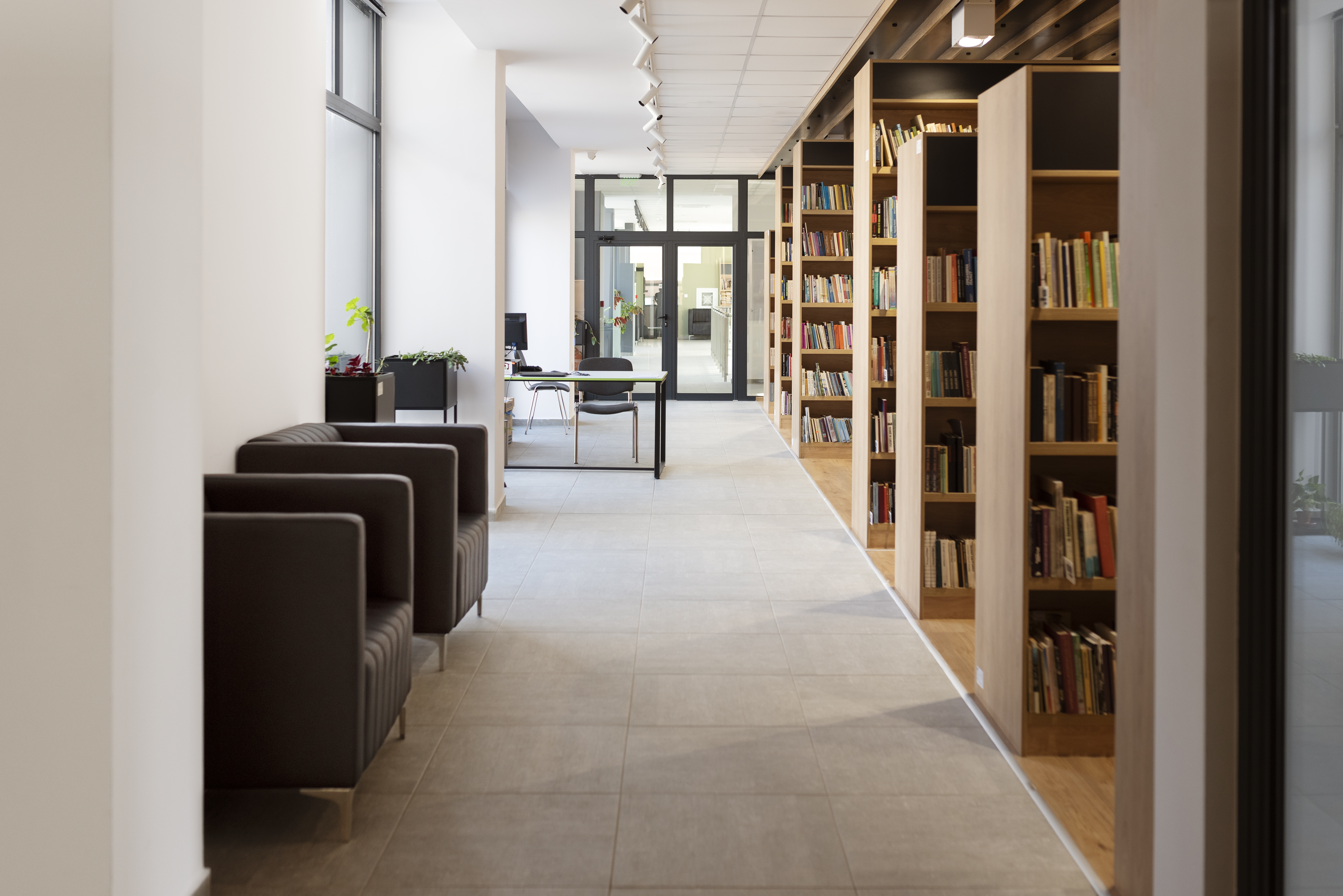 Sala de estudos, design de interiores da sala.