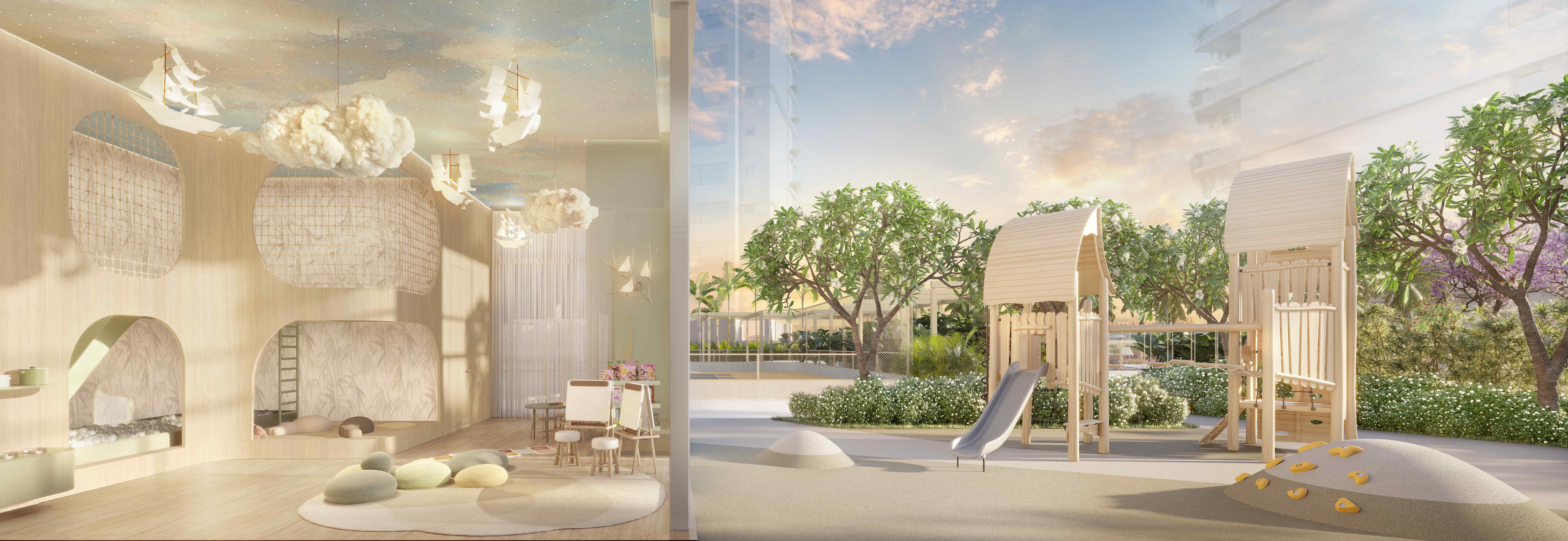 Zen Cyrela e Yoo -- Perspectiva Ilustrada | Brinquedoteca e Playground