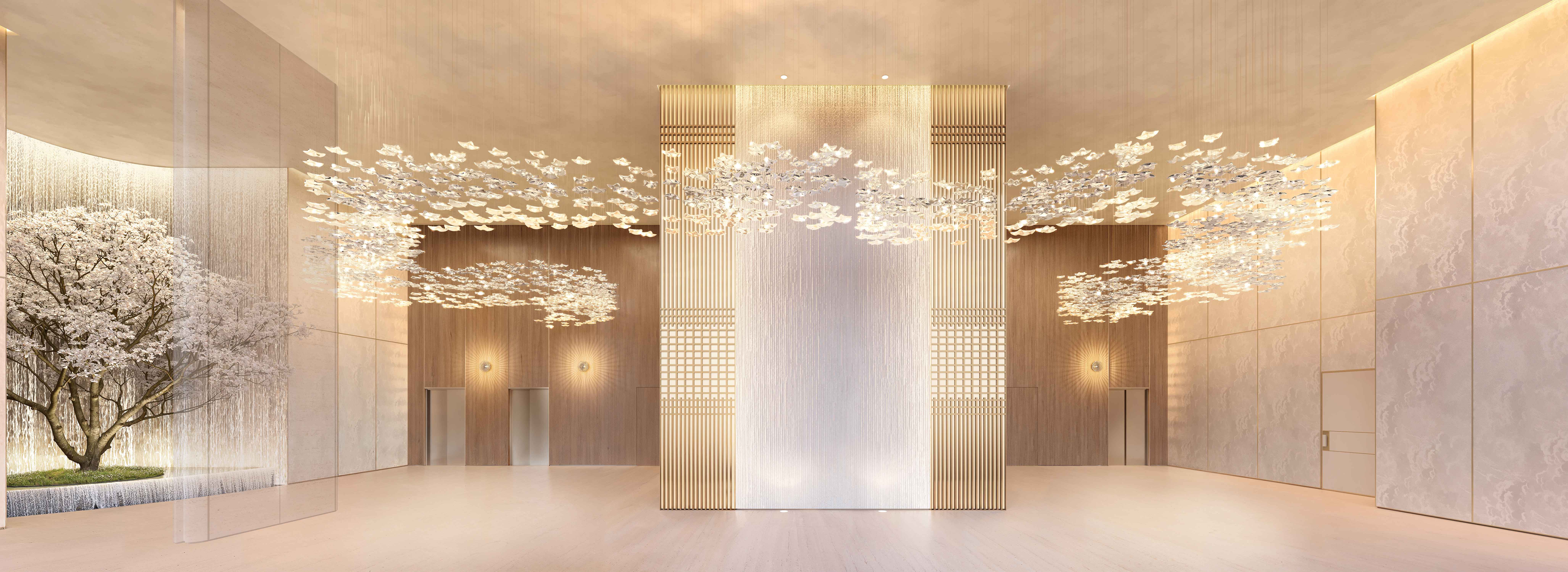 Zen Cyrela e Yoo -- Perspectiva Ilustrada | Lobby - Pé Direito Duplo