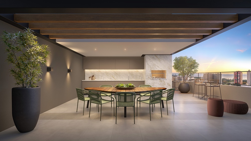 Skyline Menino Deus -- Churrasqueira no Rooftop