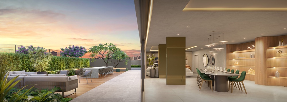 Skyline Menino Deus -- Espaço gourmet | Espaço externo