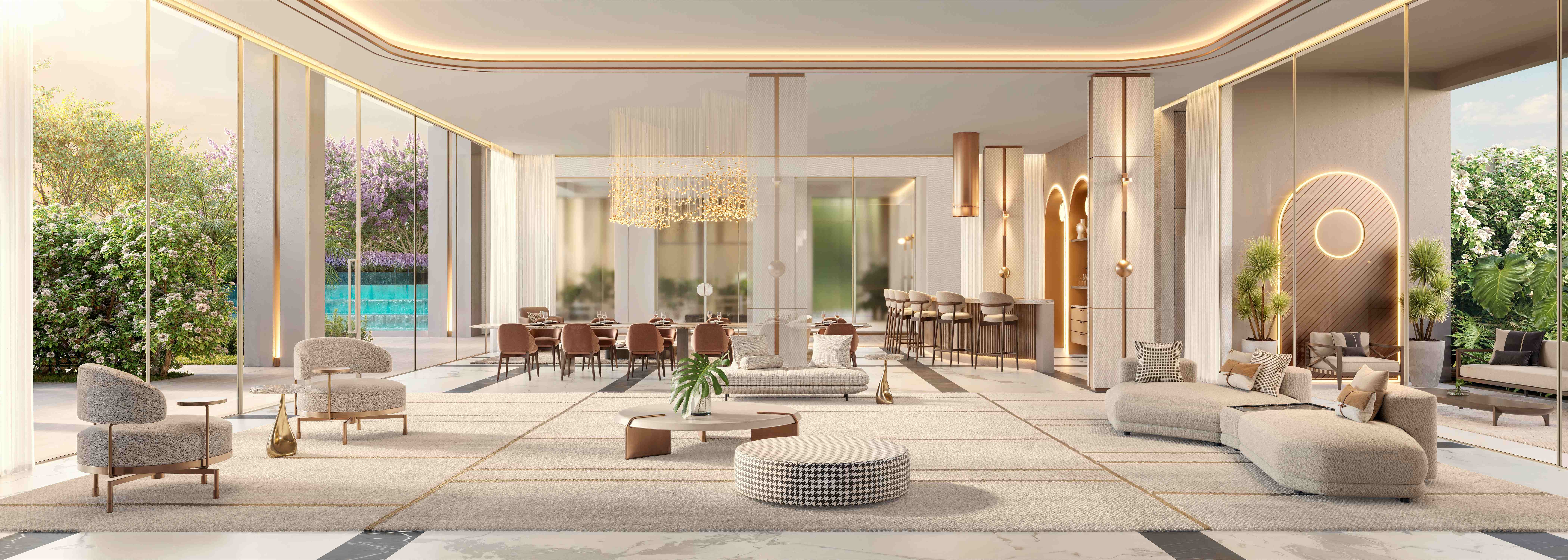 Green Garden Residences -- Perspectiva Ilustrada Salão de Festas