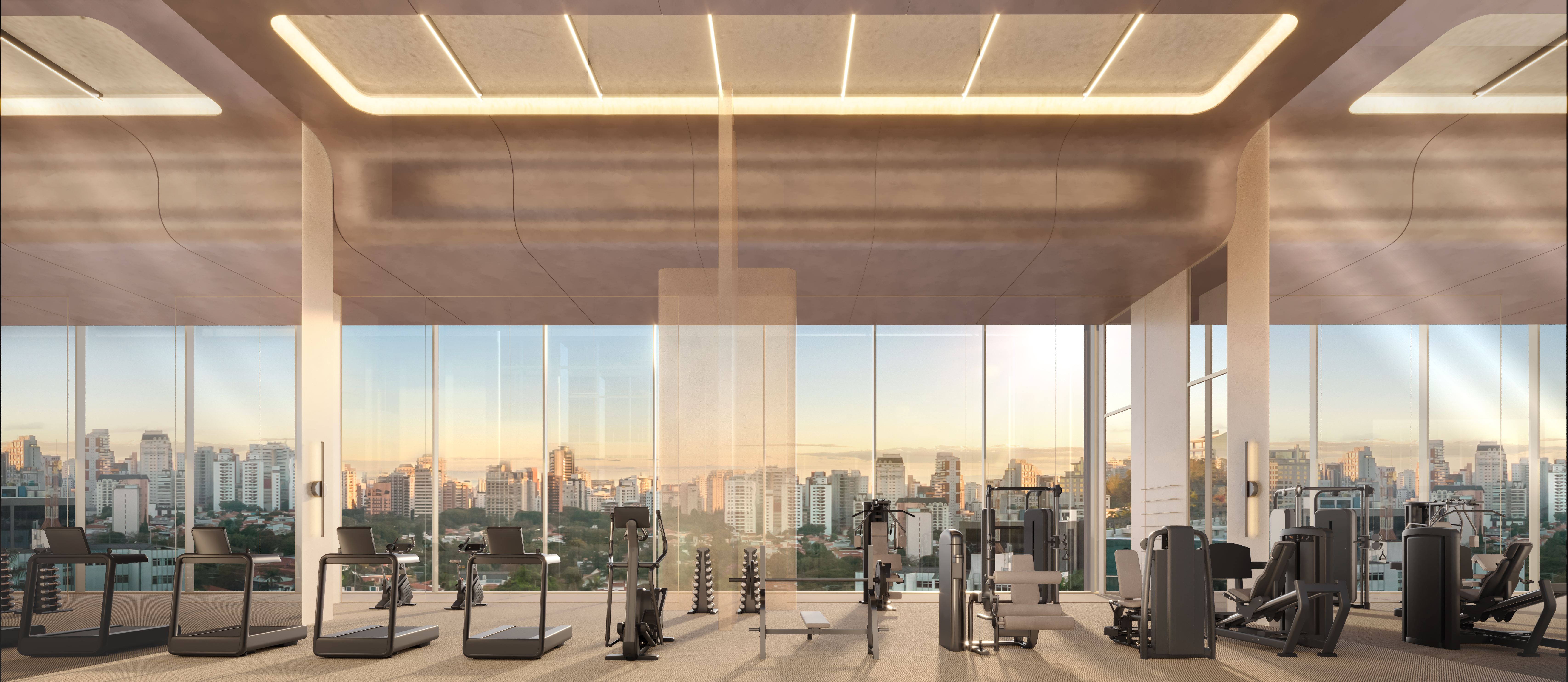 Epic Apartments -- Perspectiva Ilustrada do Fitness