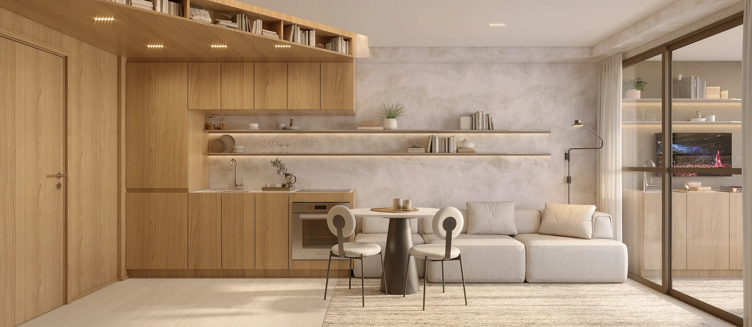 In the Park - Cidade Jardim -- ILUSTRAÇÃO ARTÍSTICA - APARTAMENTO 1010 DO ED. PARK OPÇÃO SALA E QUARTO