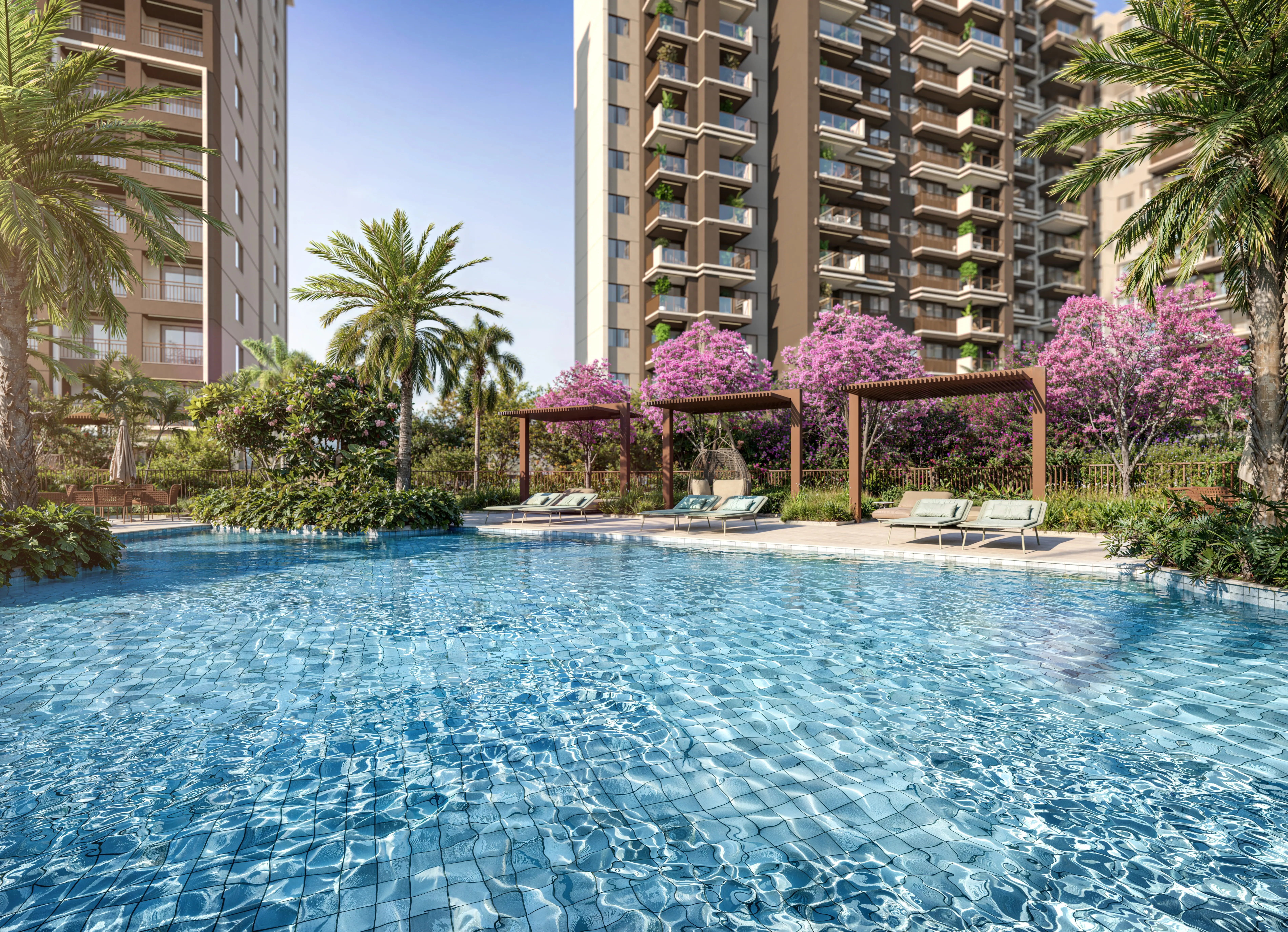 In the Park - Cidade Jardim -- ILUSTRAÇÃO ARTÍSTICA - PISCINA INFANTIL E GAZEBOS