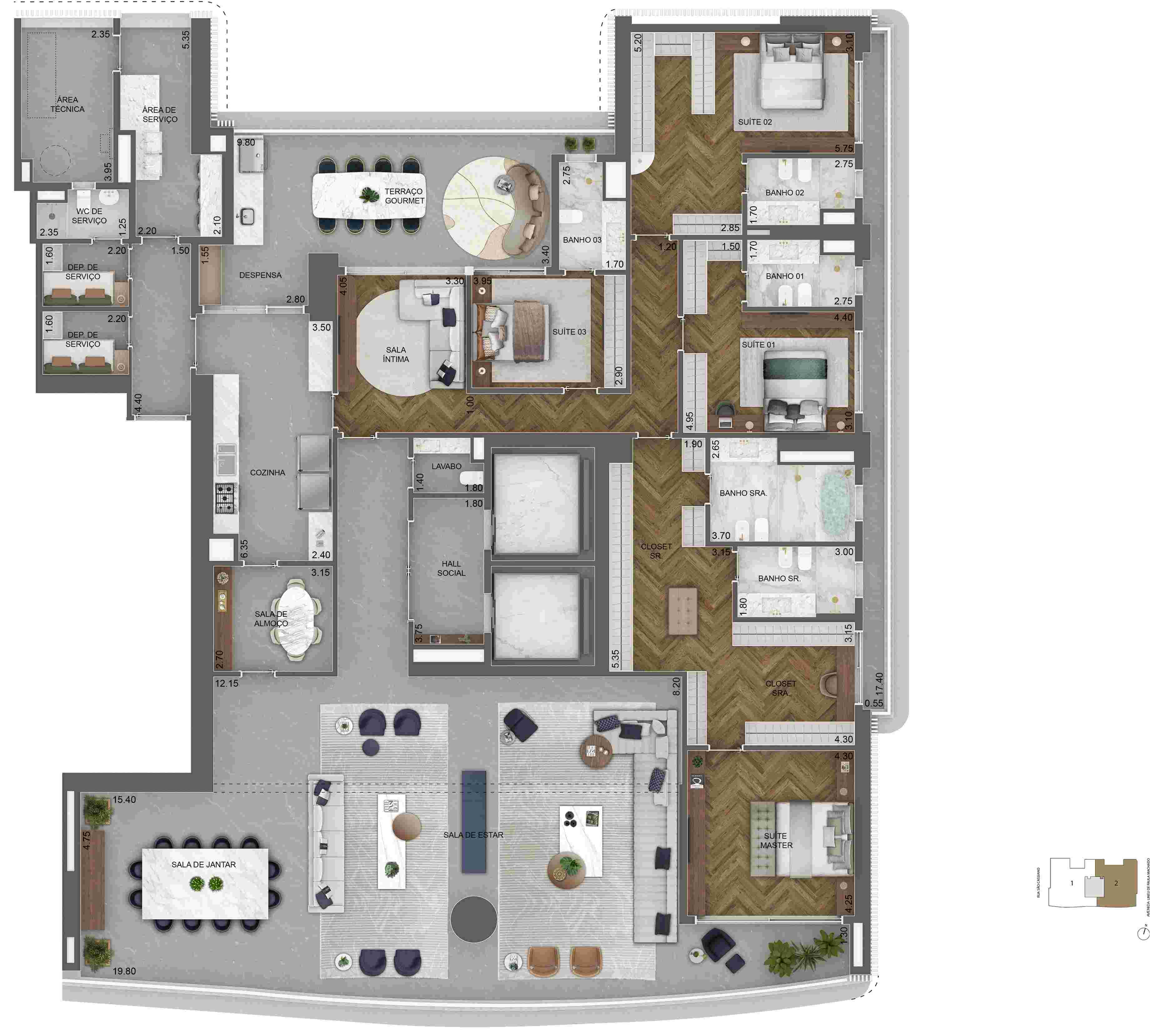Planta Padrão 464,5m²