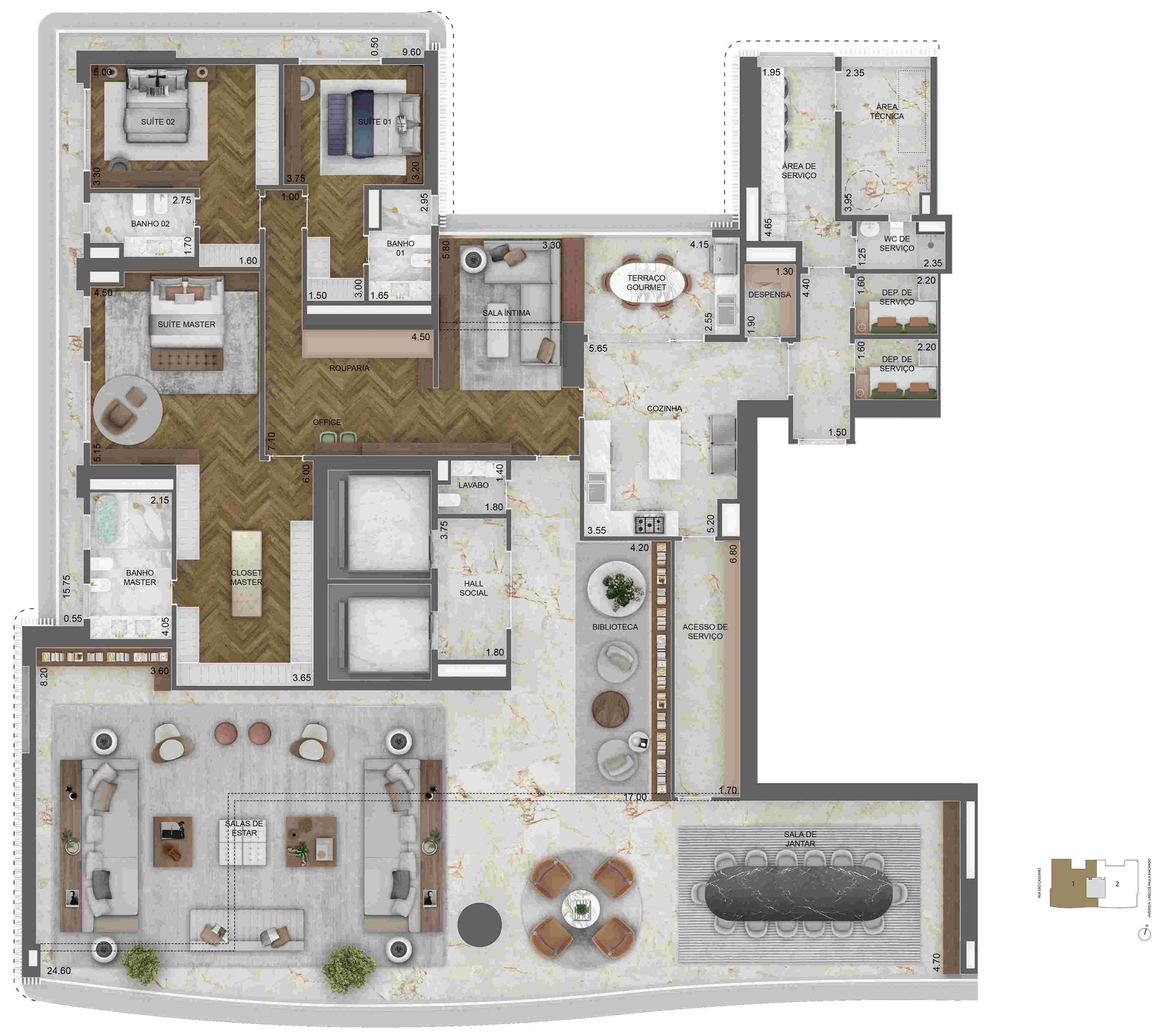 Planta opção 4 515m²