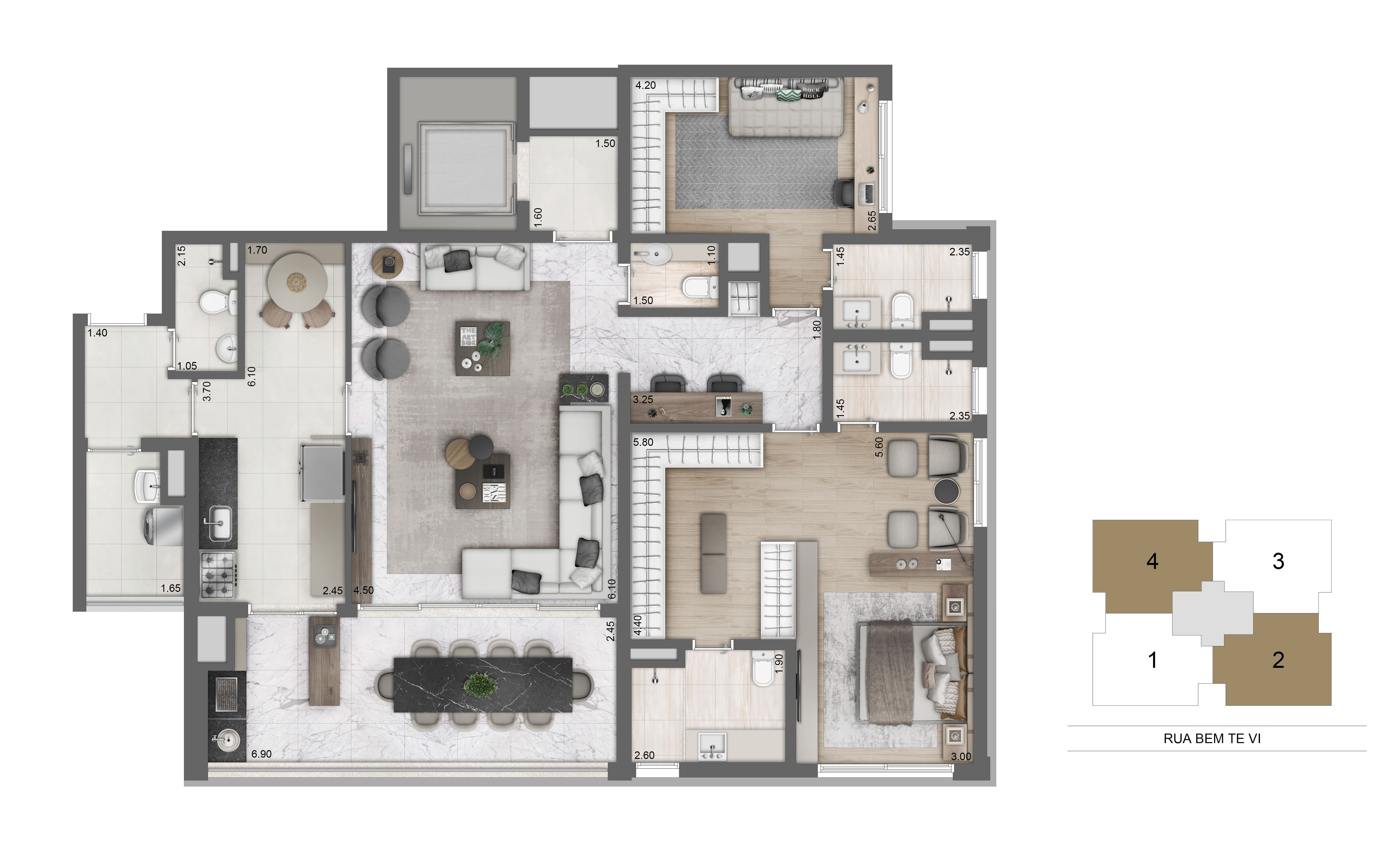 Planta Opção 148m2