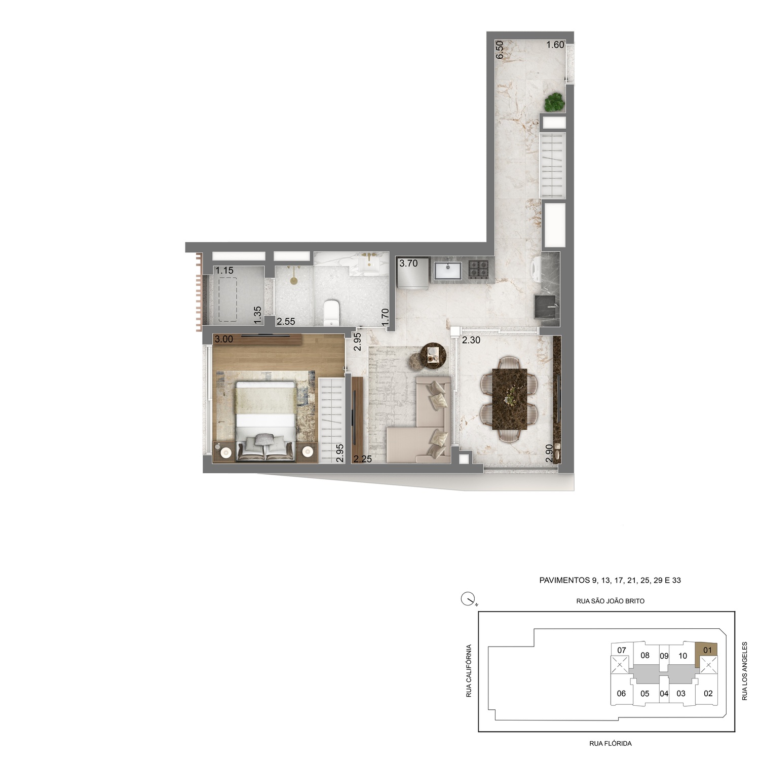 Planta HMP - 1 dorm