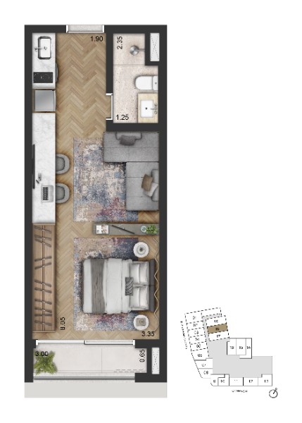 Planta Padrão - Studio HMP